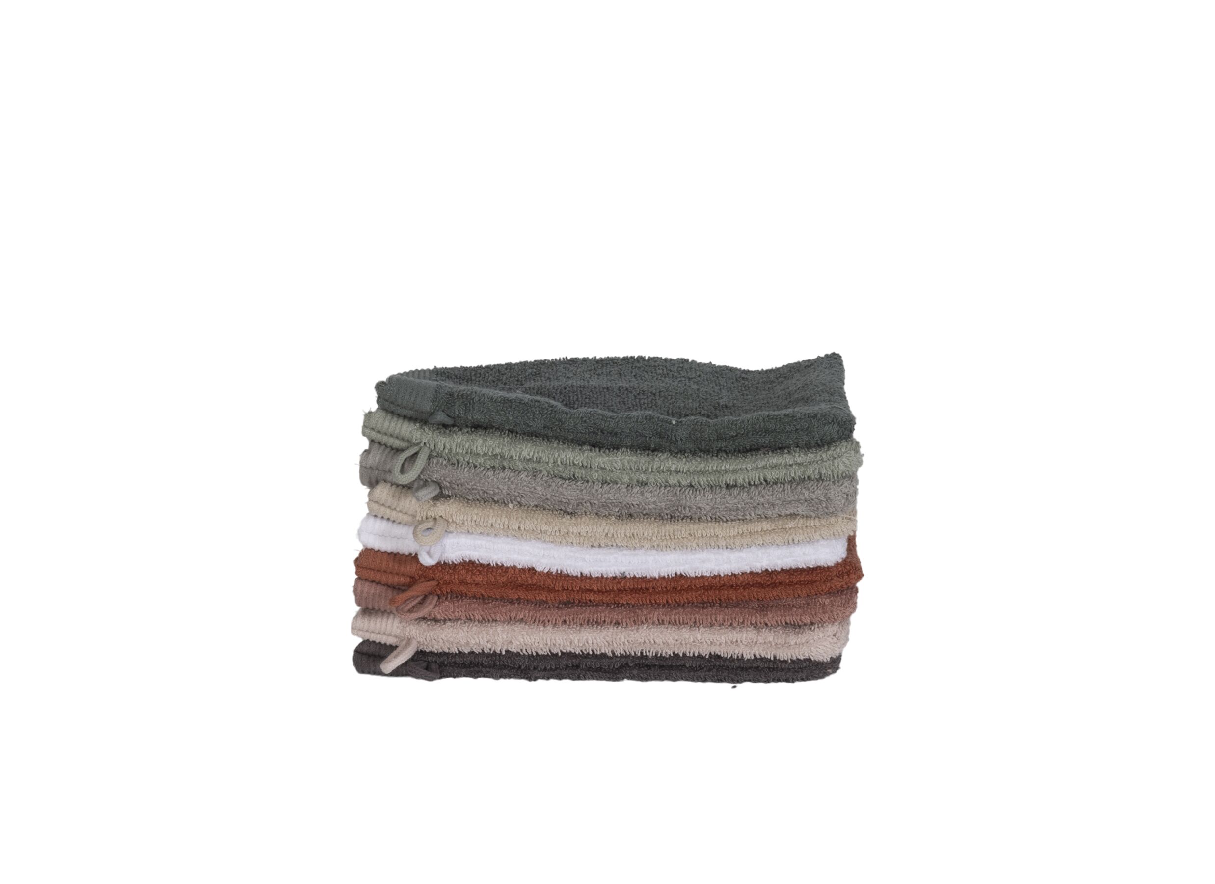Photo ensemble - Gant de toilette Flora 16x22cm - coton - gris