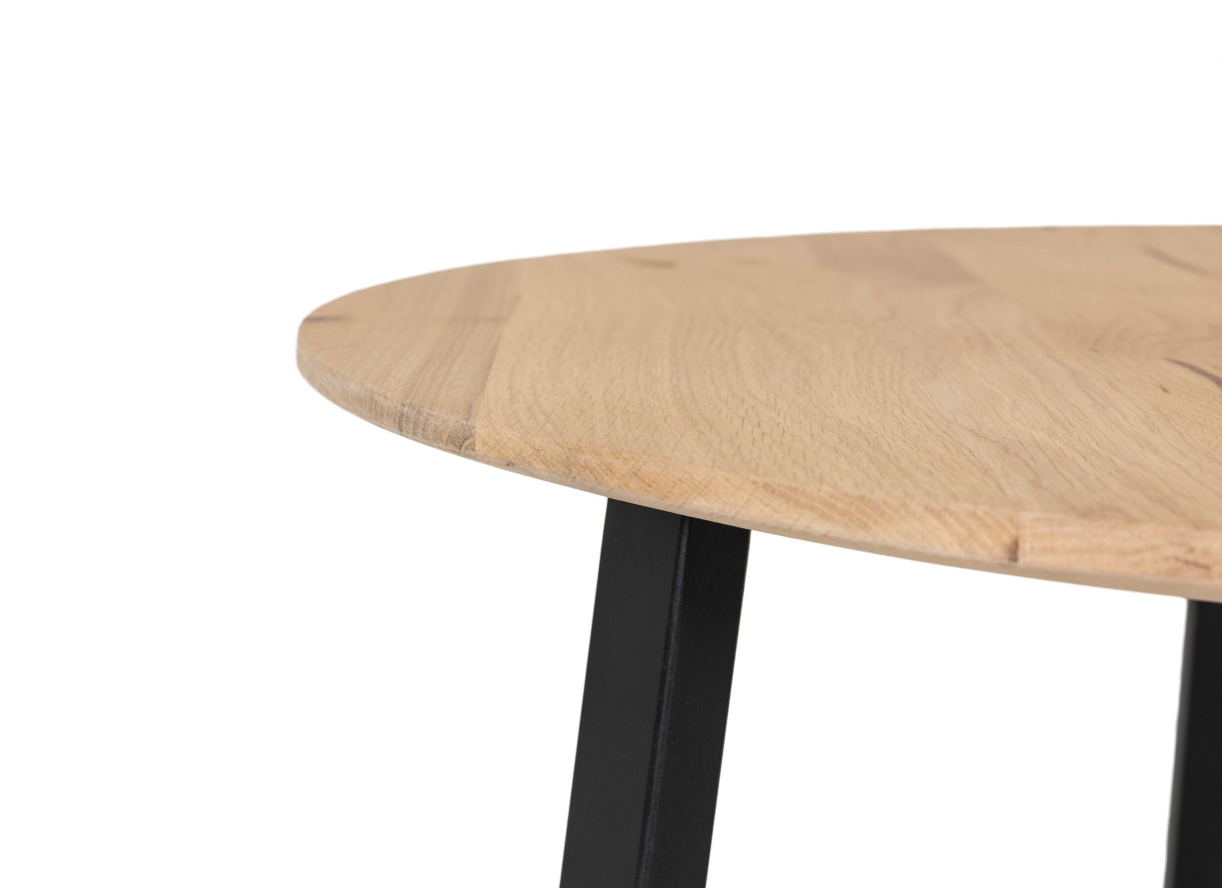 Detailfoto - Bijzettafel Ayrton Ø70x40cm - eik massief - naturel
