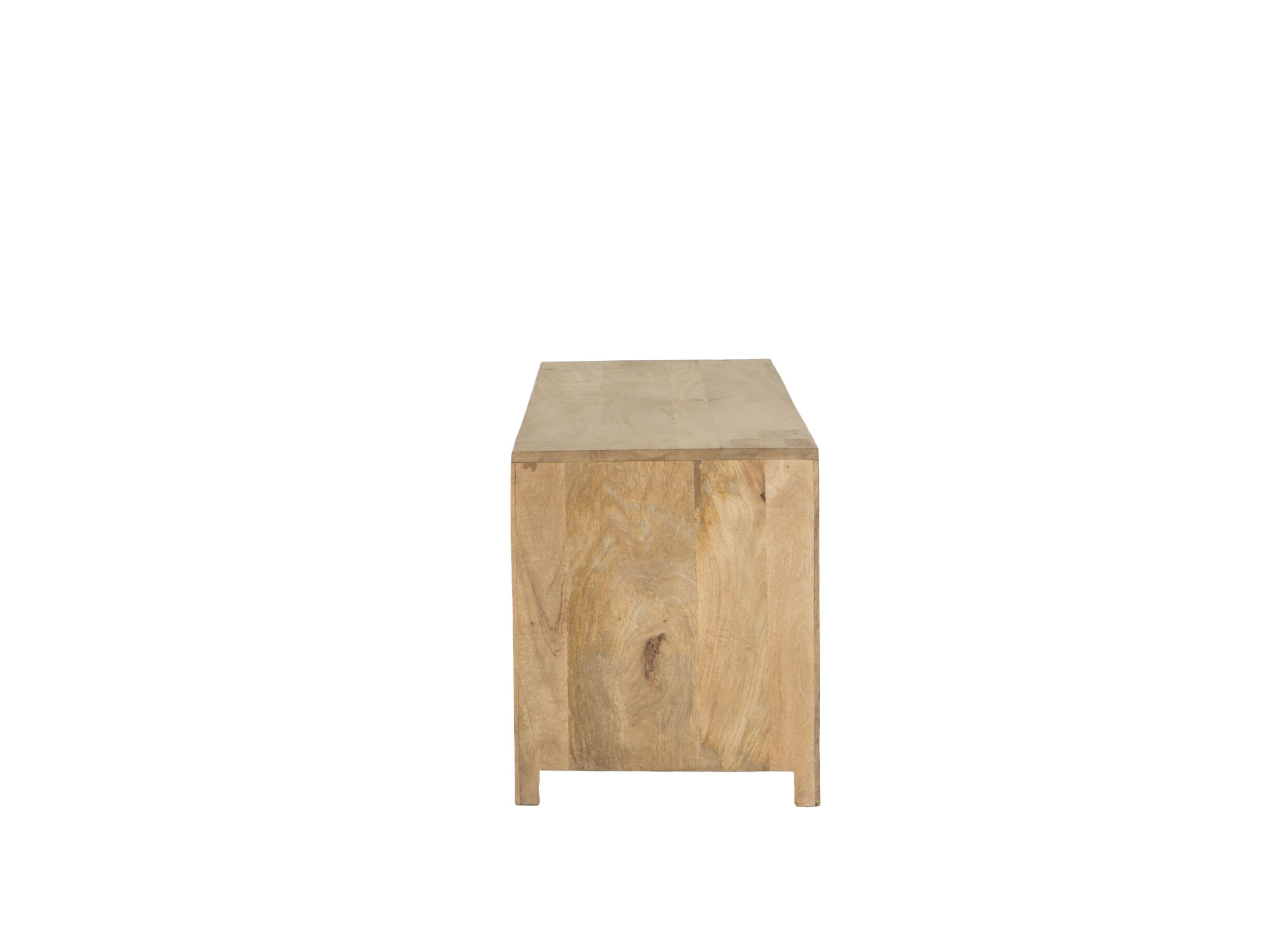 Meuble TV Ploutos 165x48cm - manguier massif - naturel