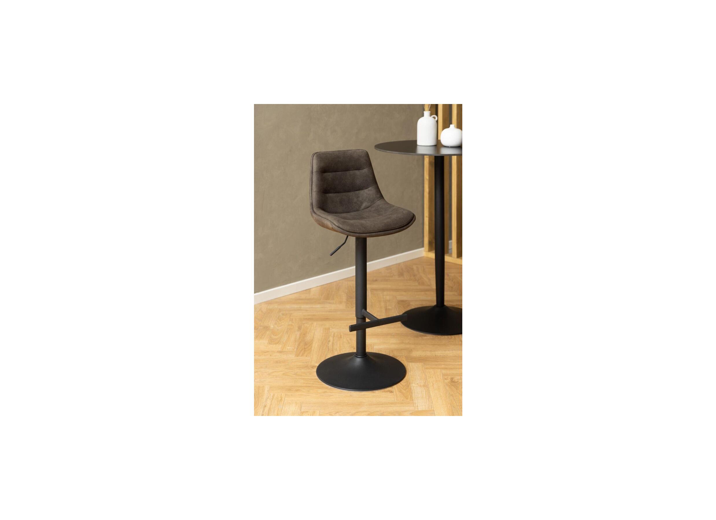 Sfeerfoto - Barstoel ZH65-86cm - stof - antraciet