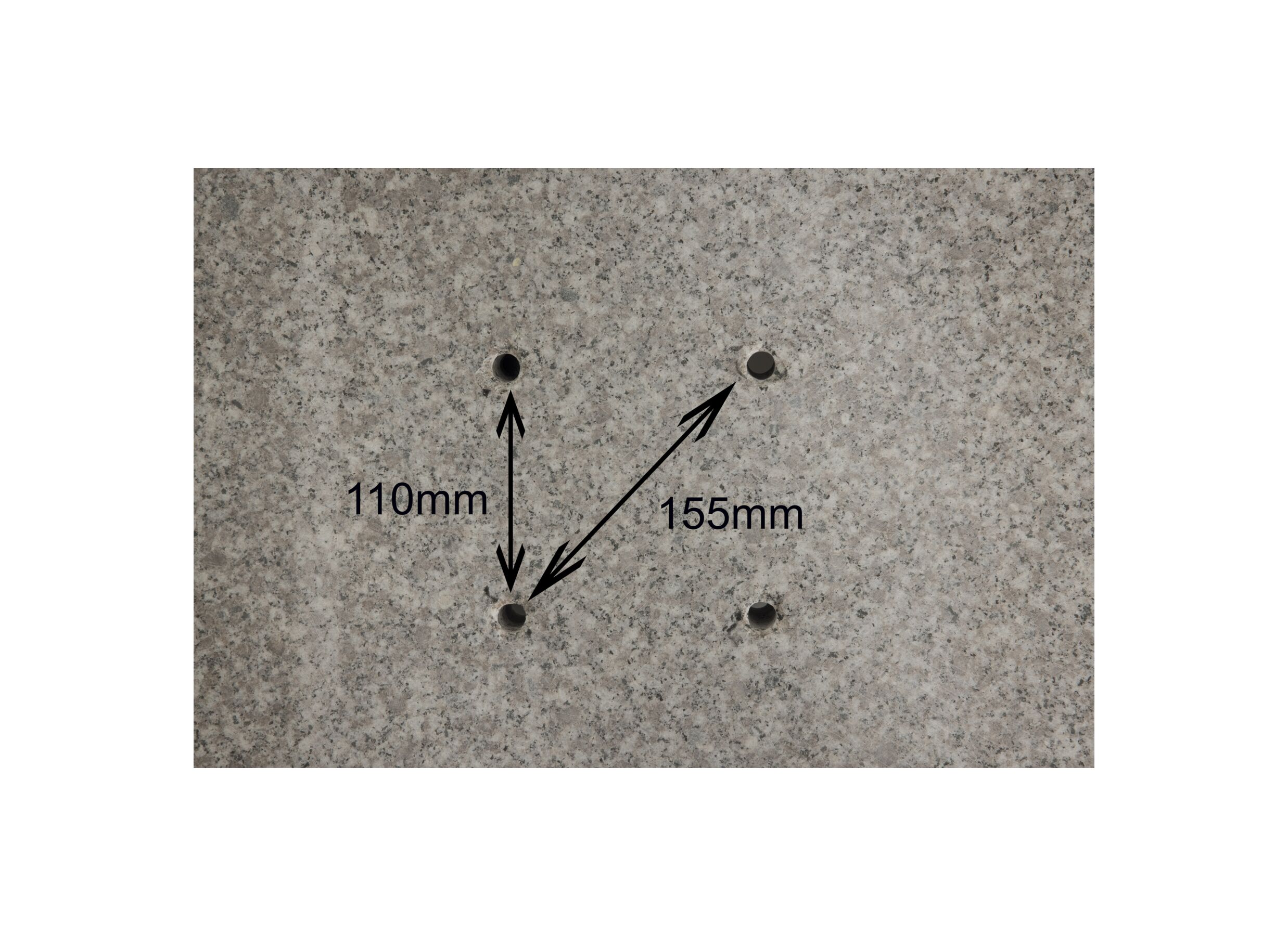 Dimensions - Pied de parasol à roulettes Goliath 90kg