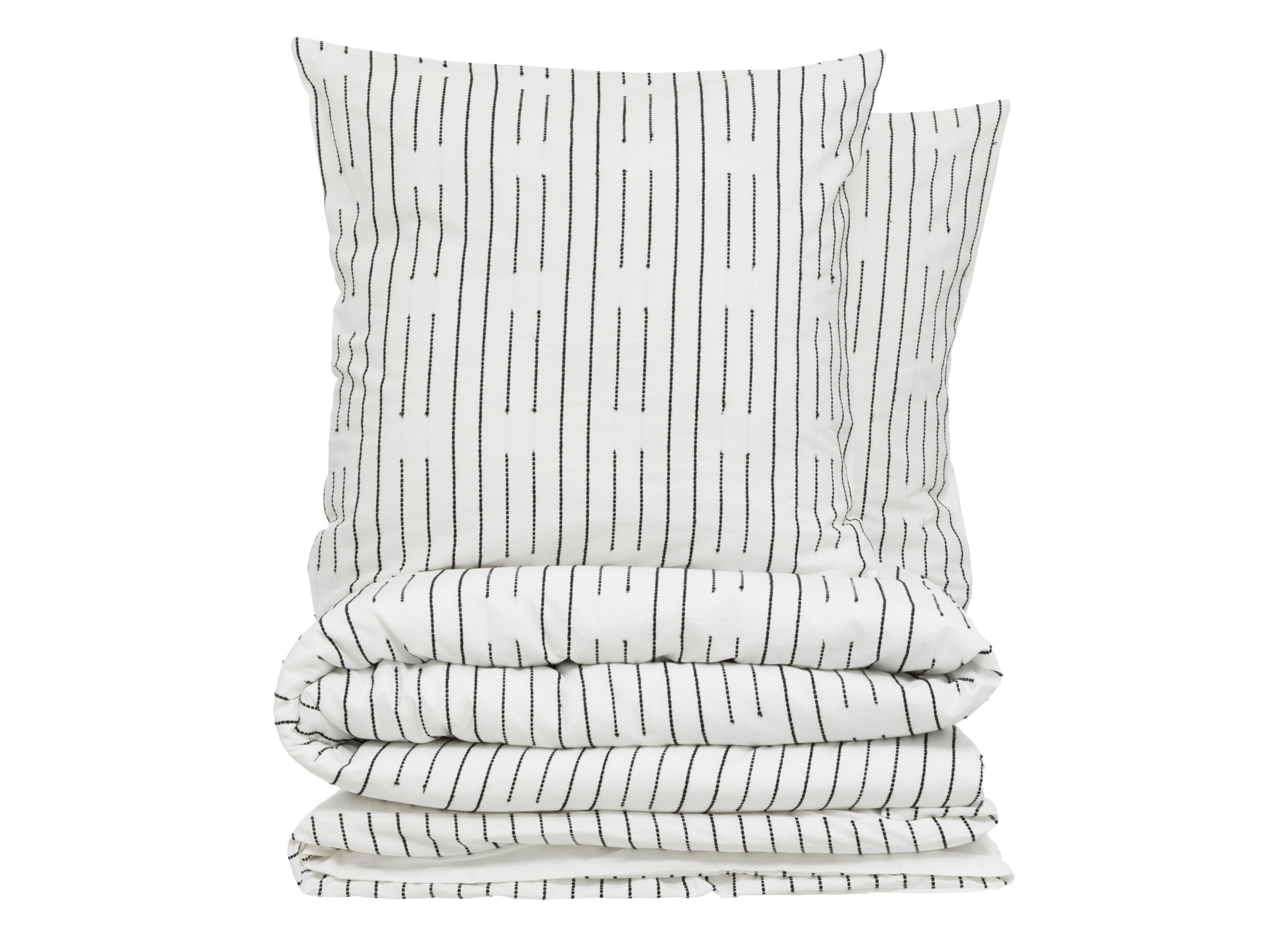 Dekbedovertrek Kain 260x240cm - katoen - wit & zwart - Dekbedovertrek Kain 260x240cm - katoen - wit & zwart