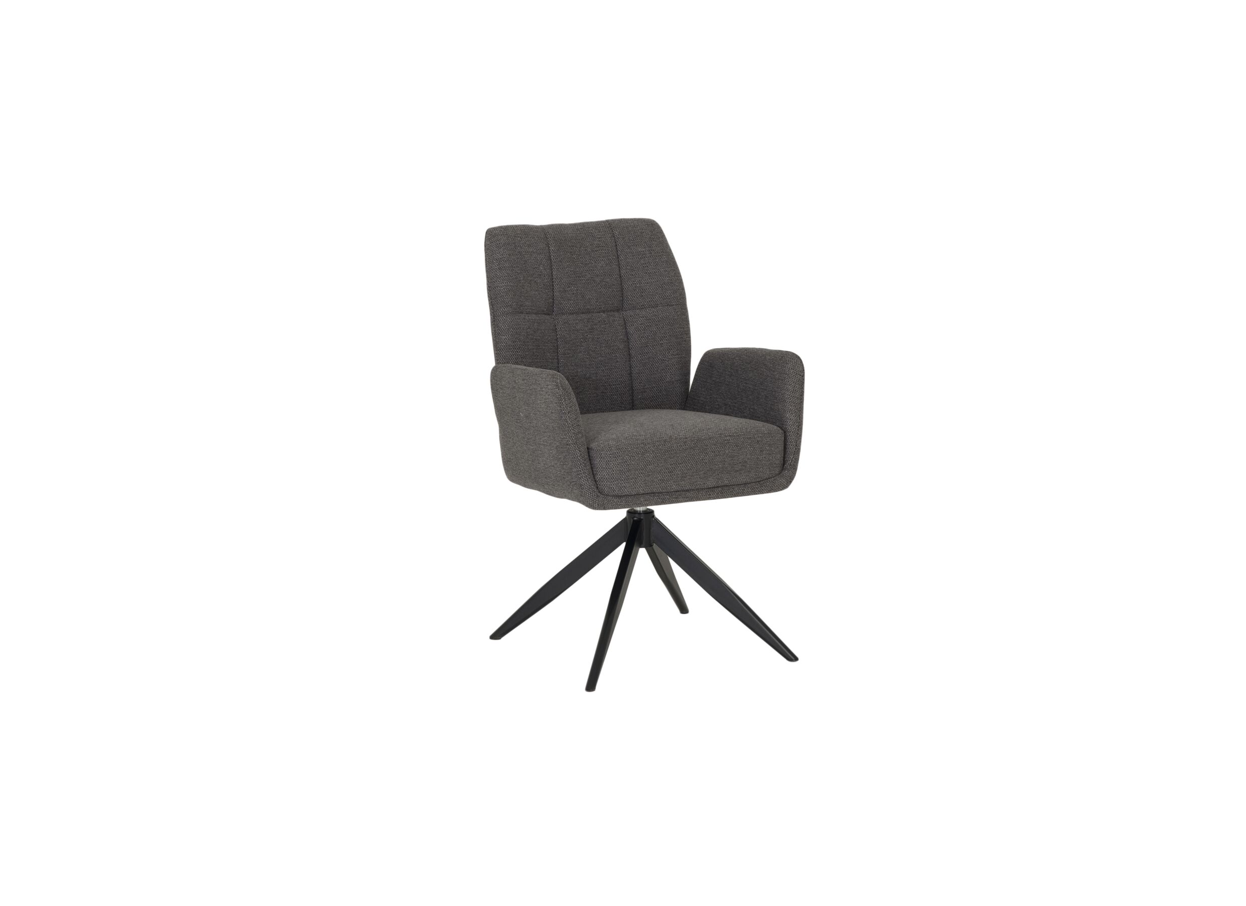 Draaistoel Getty 57x61x89cm - stof - grijs