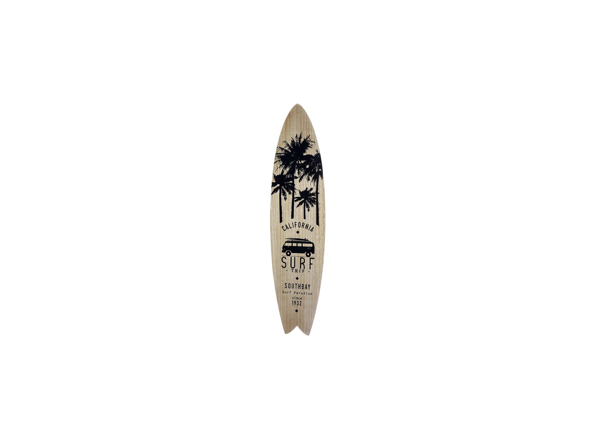 Wanddecoratie Surfplank South 27x110cm