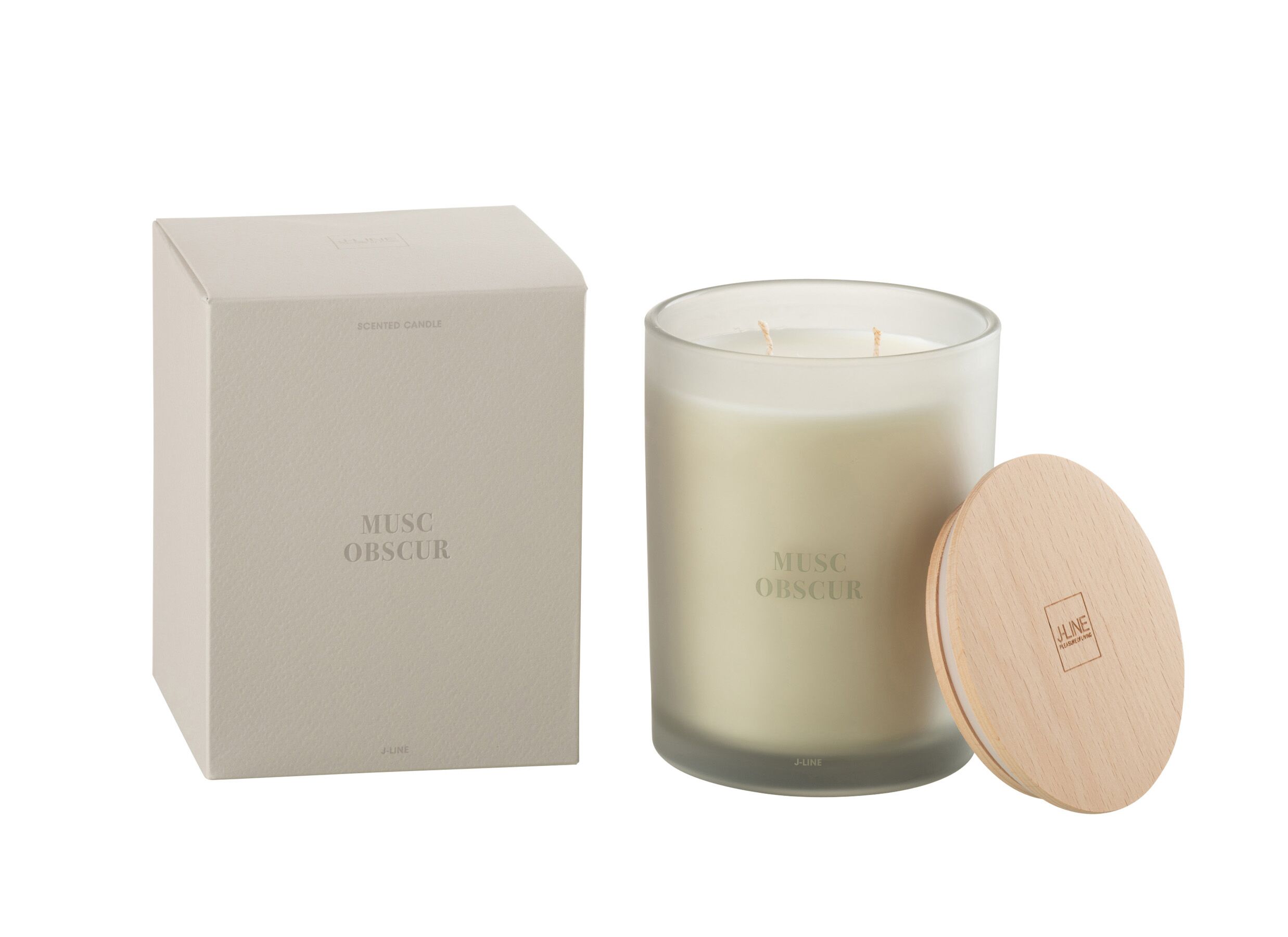 Geurkaars Musc Obscur Ø10 - Geurkaars Musc Obscur Ø10,5x14cm - glas/paraffine - beige beige