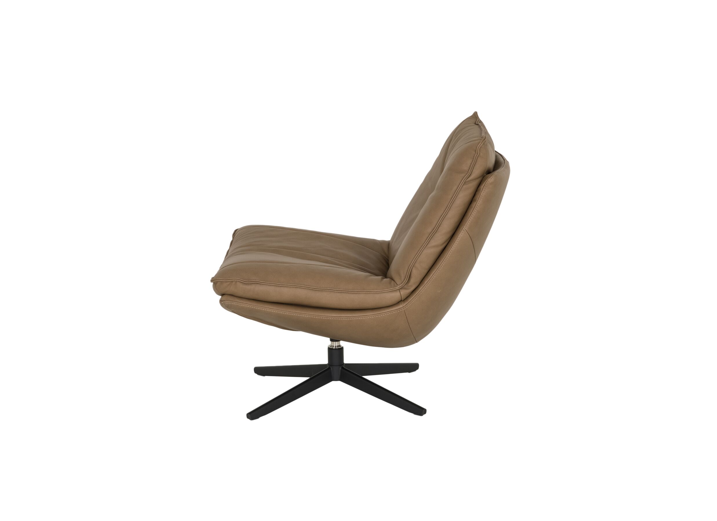 Overzichtsfoto - Draaifauteuil A8036 75x90x87cm - leder - cognac