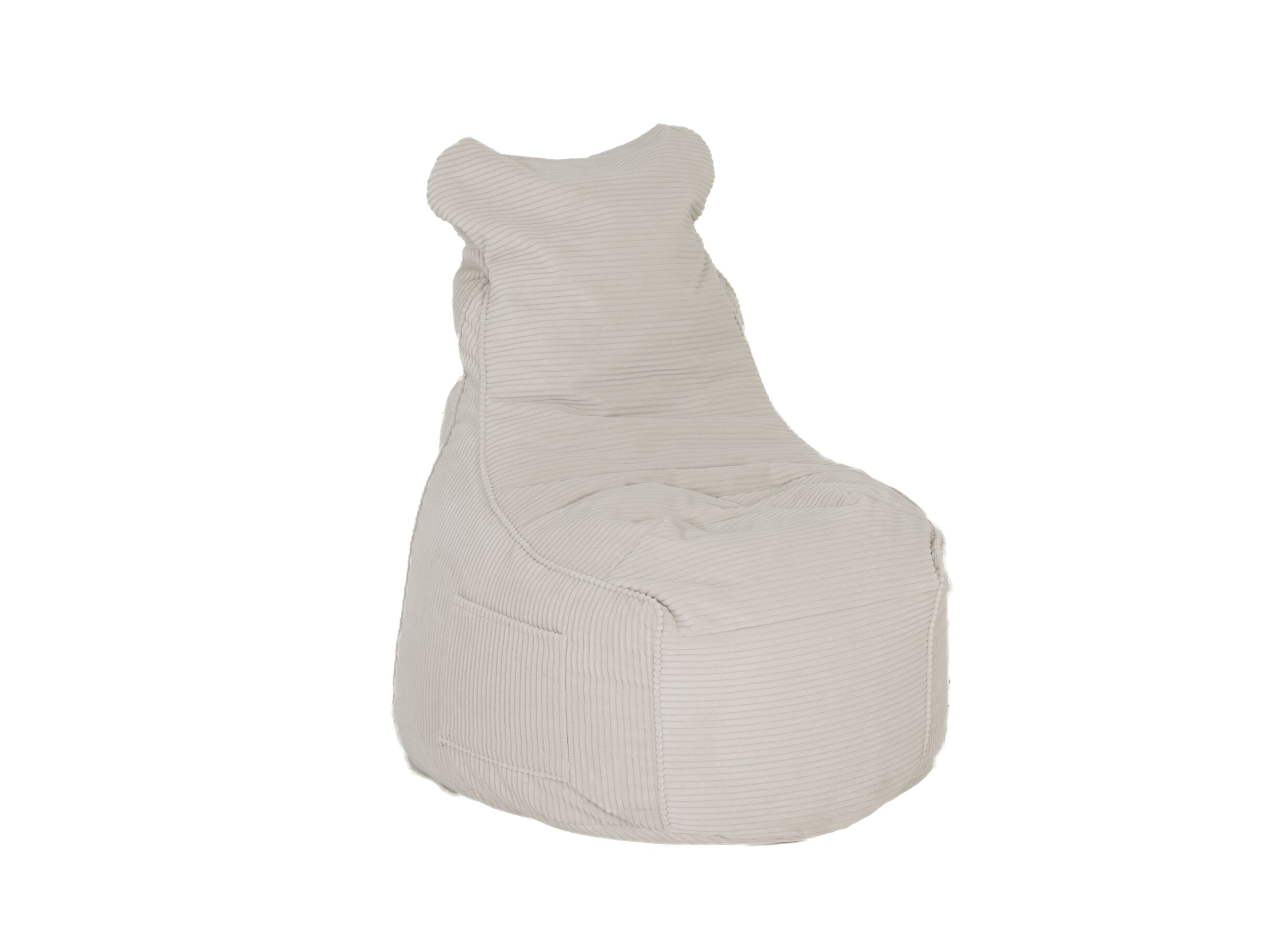Pouf poire Pesaro tissu ivoire - Pouf poire Pesaro 75x65x95cm - tissu - ivoire