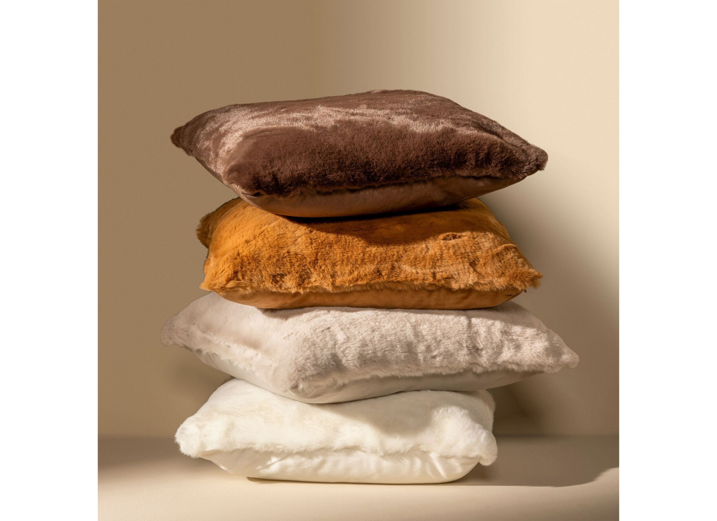Foto ambiance - Coussin Zaya 45x45cm - polyester - chocolat martini