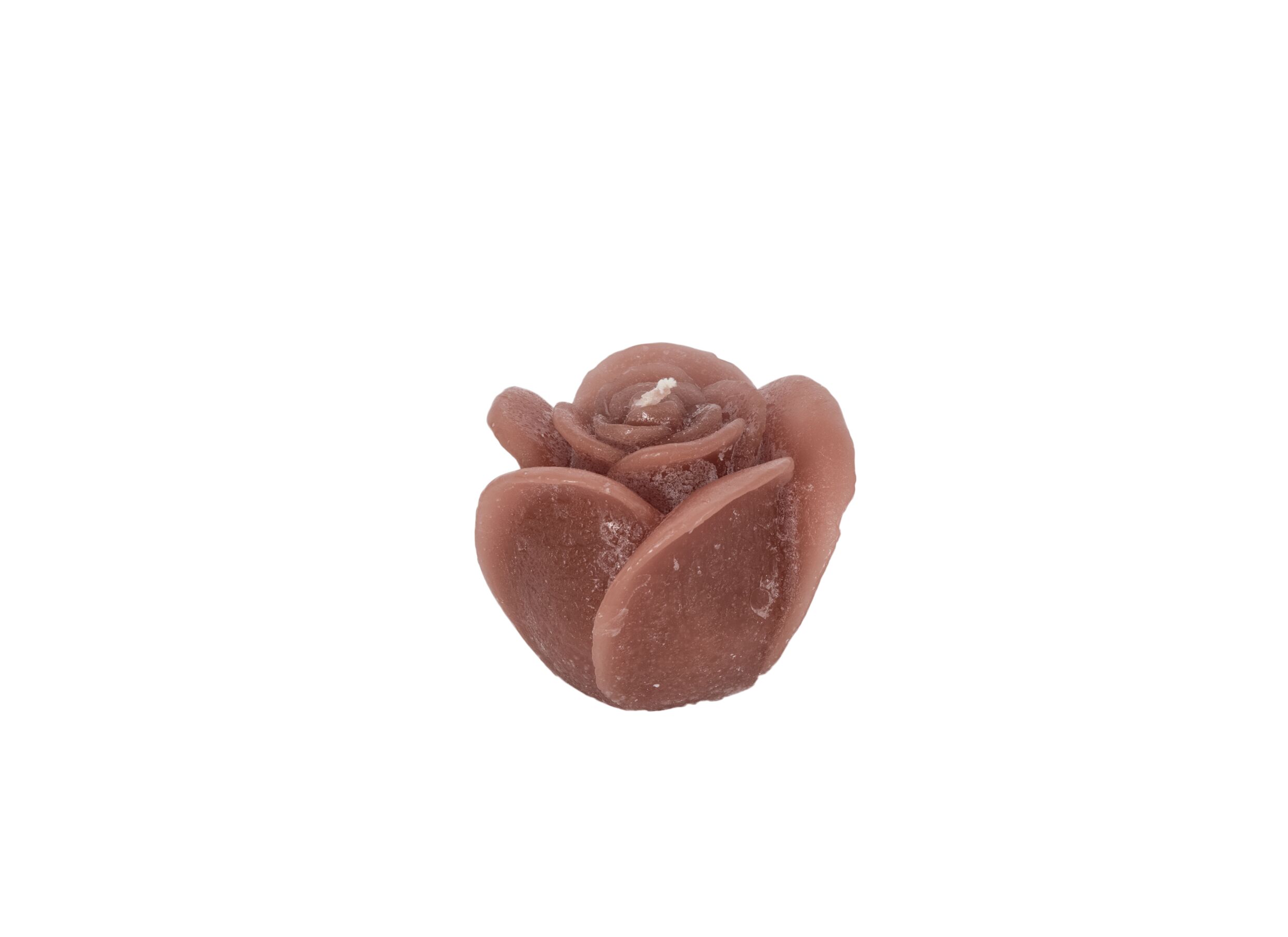 Plus Important - Bougie Roses Sculptures S Ø8,50x6,50cm - rustique - pêche