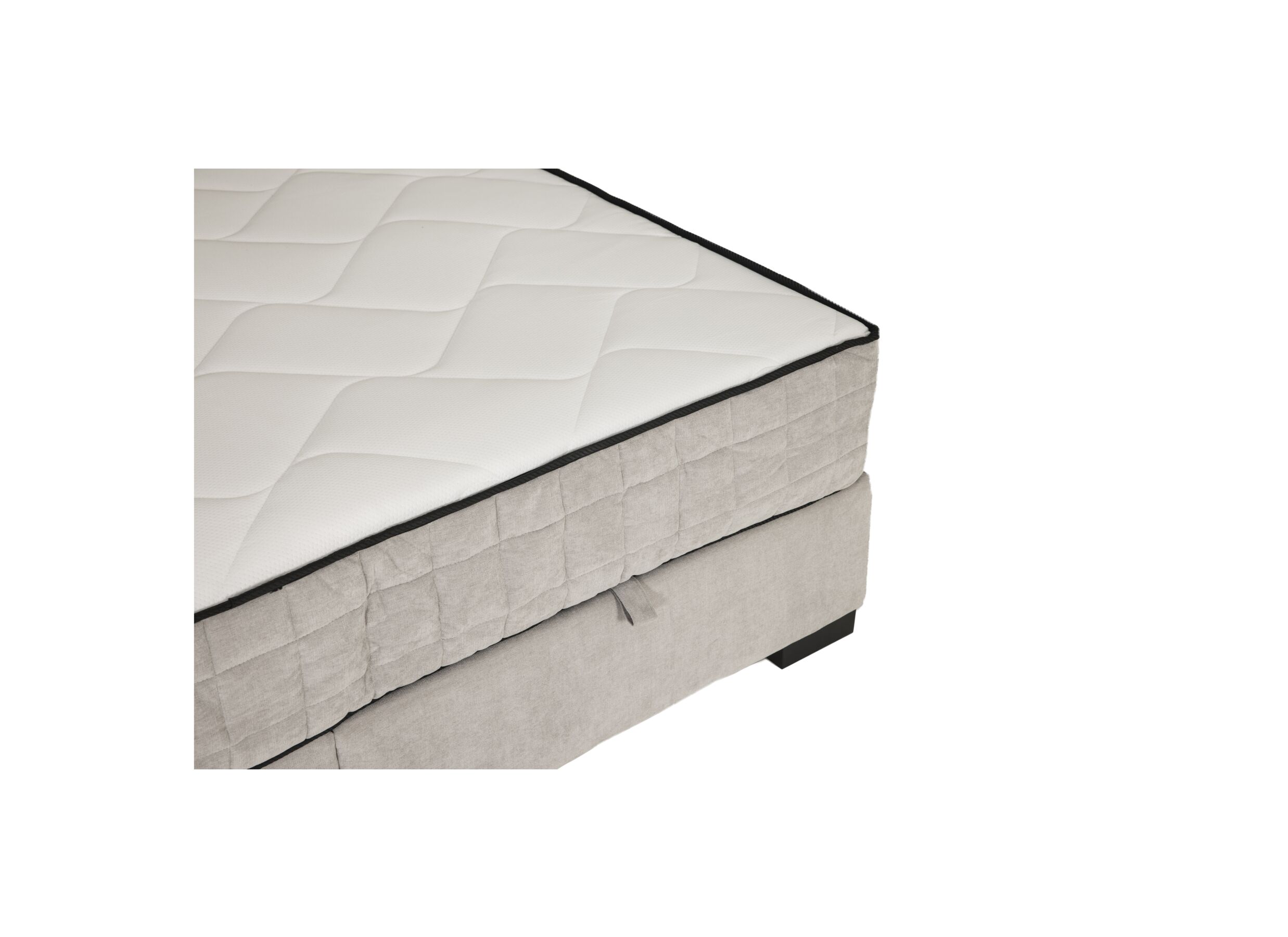 Detail - Lit box Nagol A 180x200cm avec rangement tissu argent
