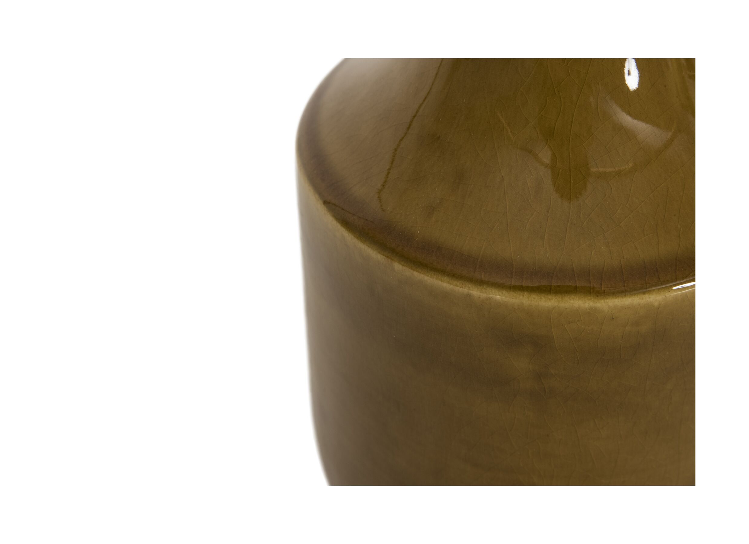 Detail - Vase Tezu Ø13xH28,5cm - céramique - ocre