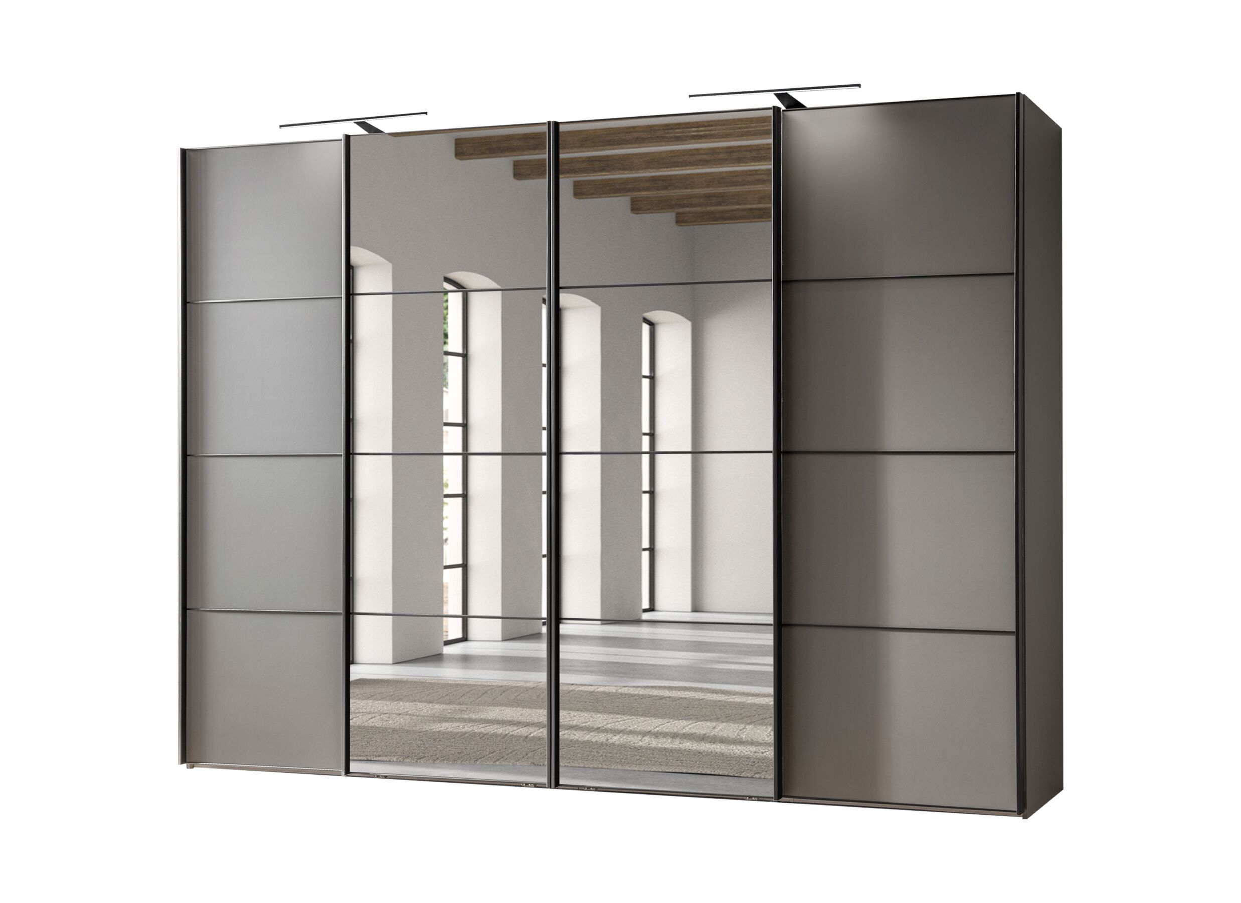 Plus Important - Armoire à portes coulissantes Phoenix 330cm - décor - gris