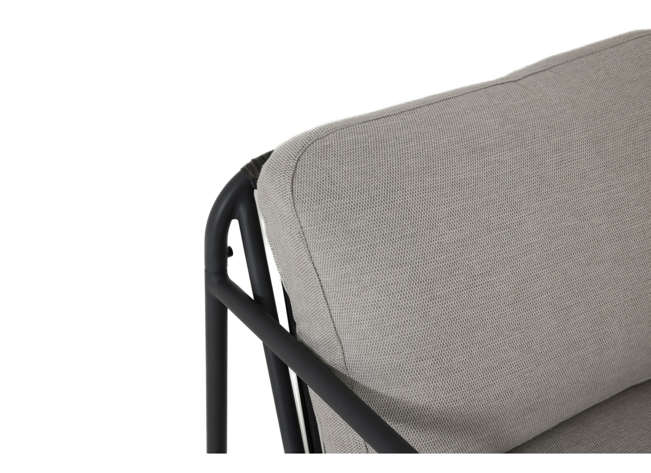 Detail - Salon lounge Airy aluminium osier - greige/noir