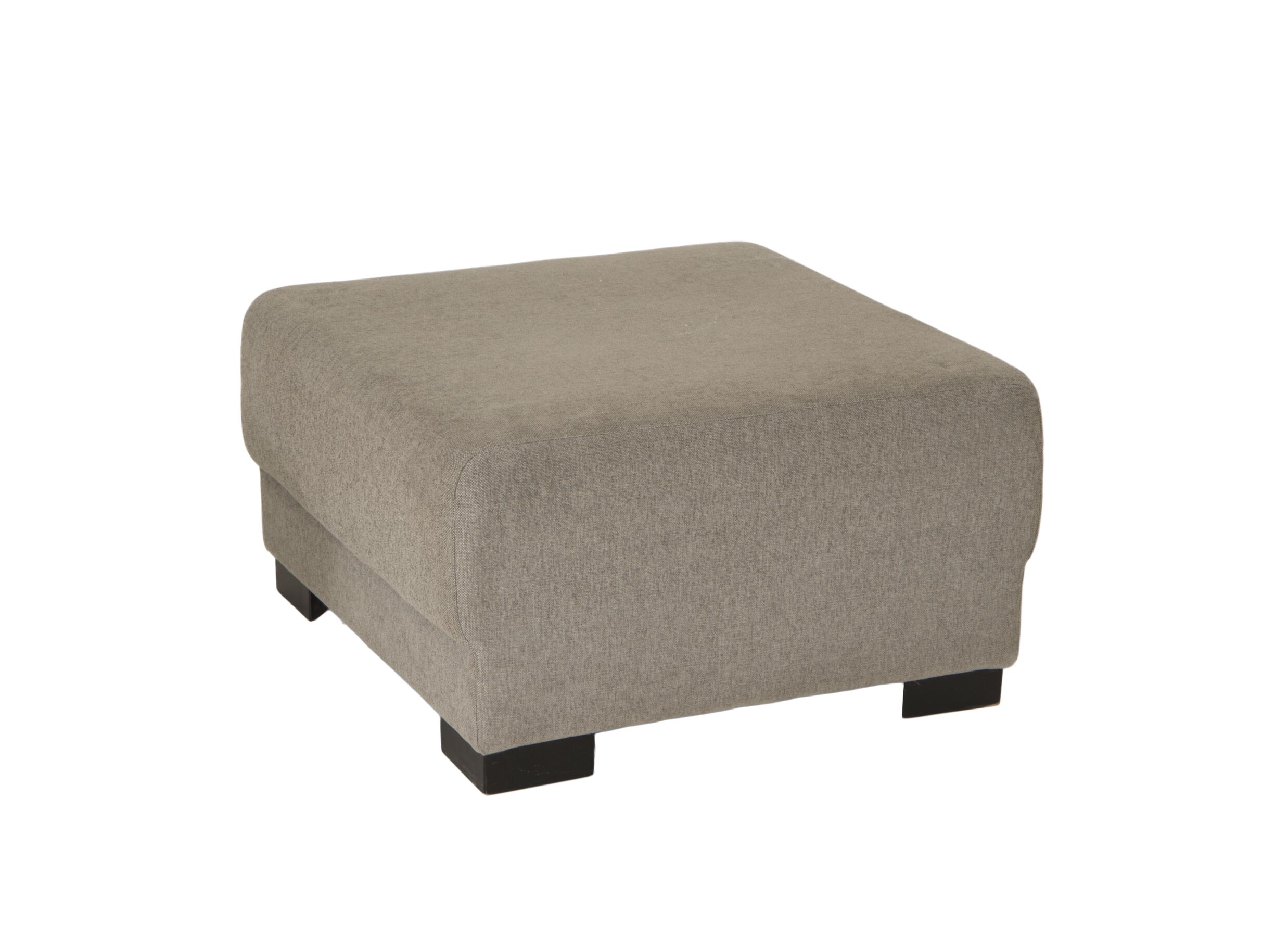 Poef Willy 77x77cm stof grijs