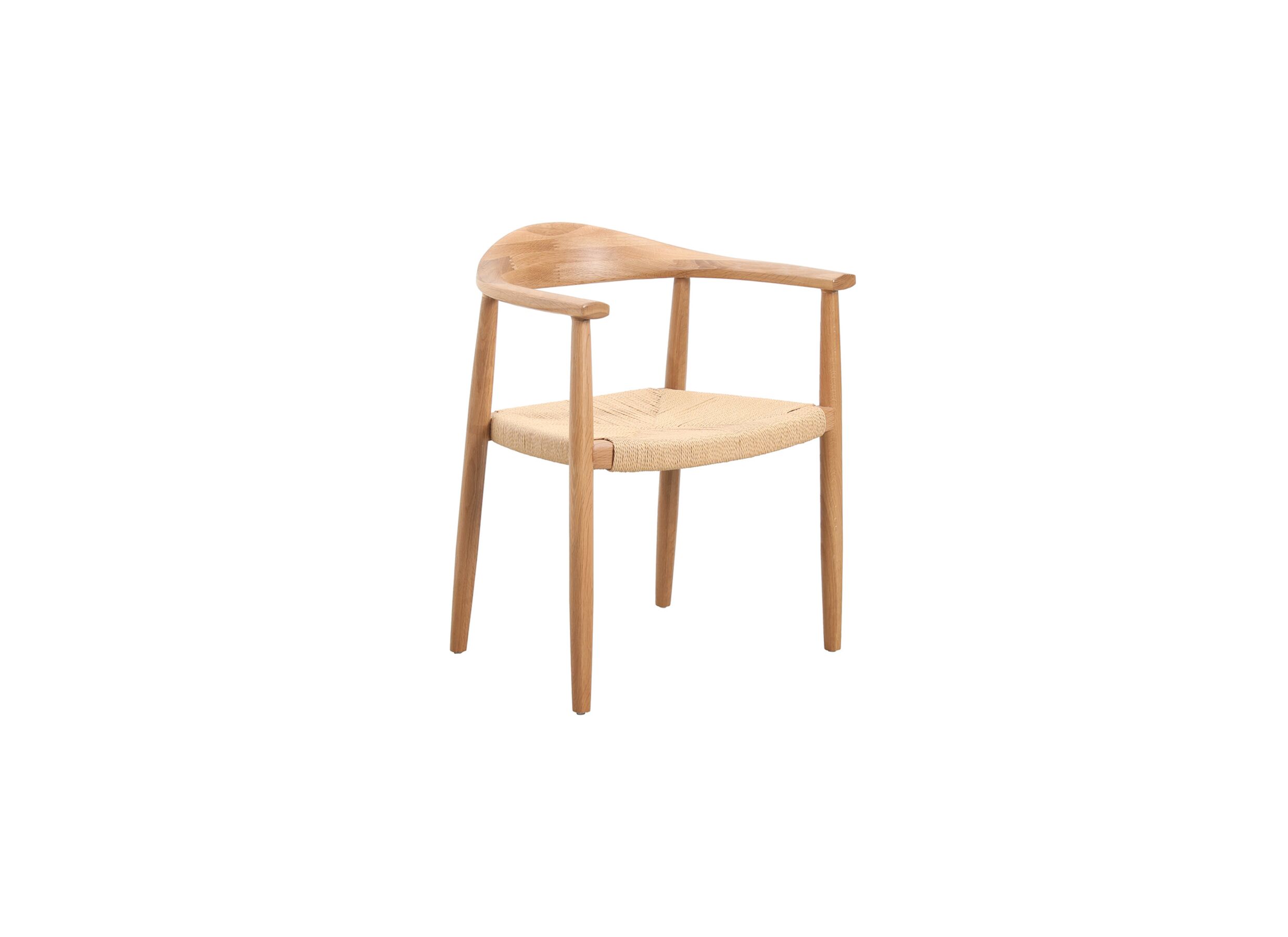 Plus Important - Chaise Harvey 56x52x76,5cm - chêne massif rotin - naturel