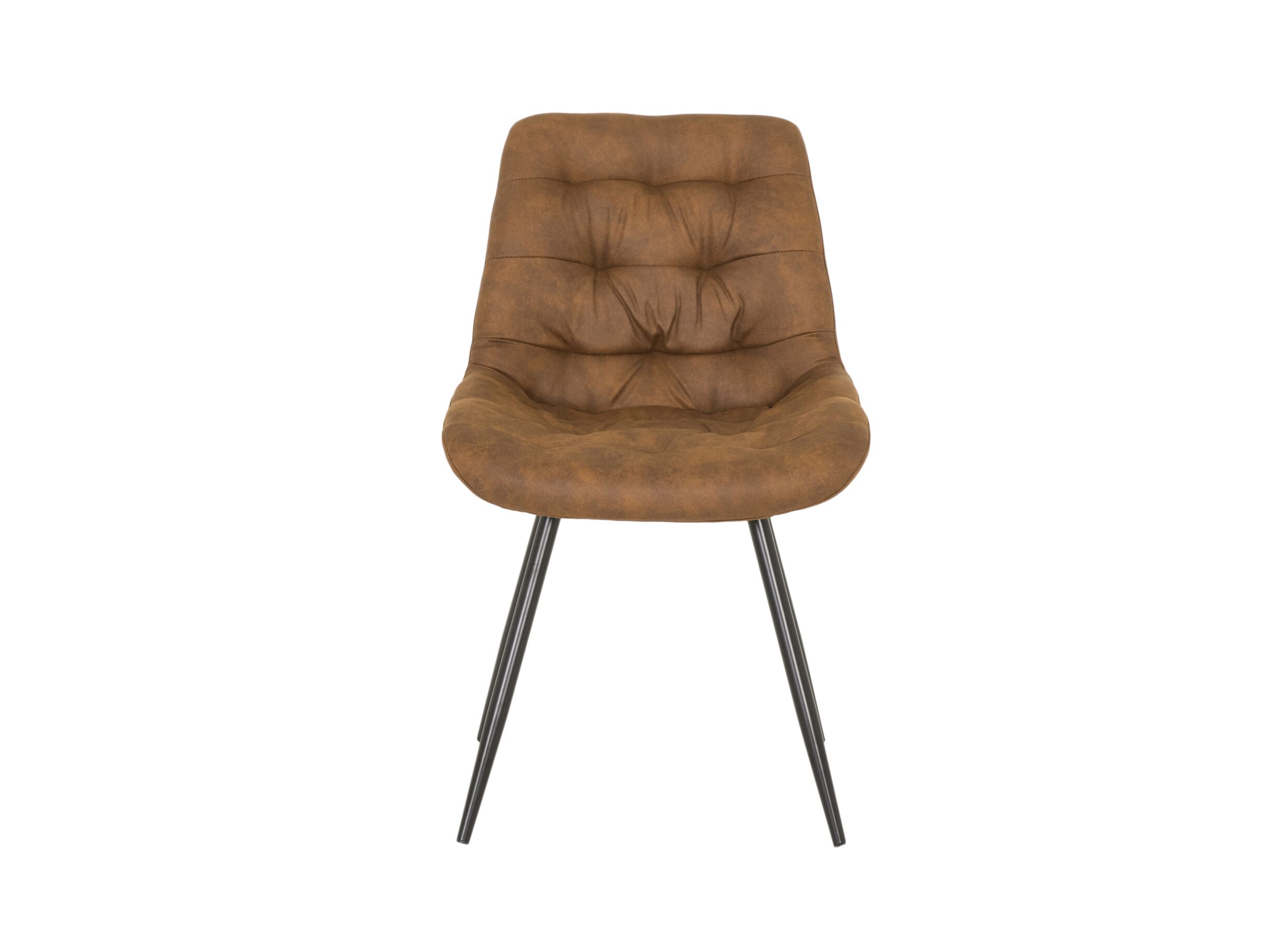 Chaise Driss 51x53x80cm - tissu - cognac