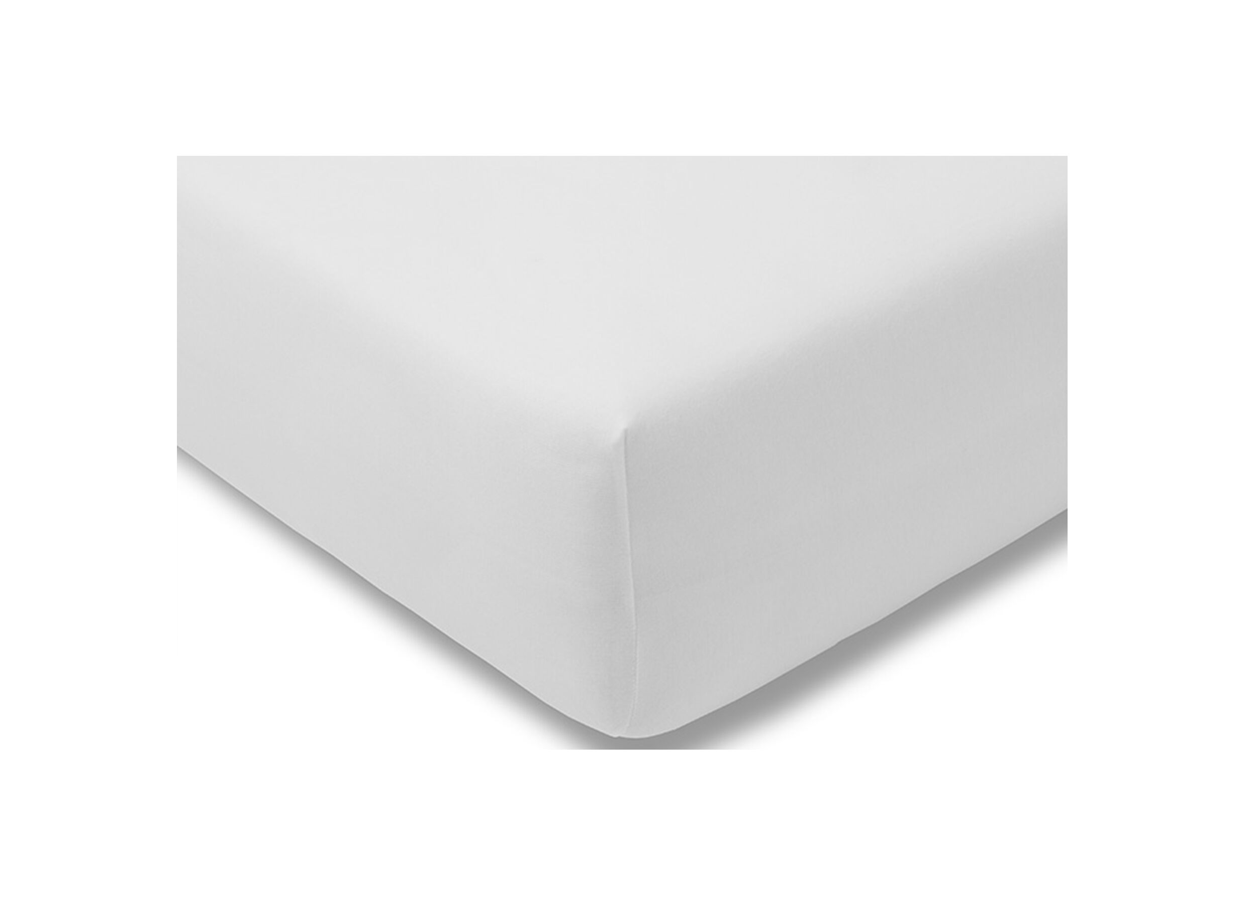 Drap-housse 140/160x220cm jersey coton blanc - Drap-housse 140/160x220cm jersey coton blanc