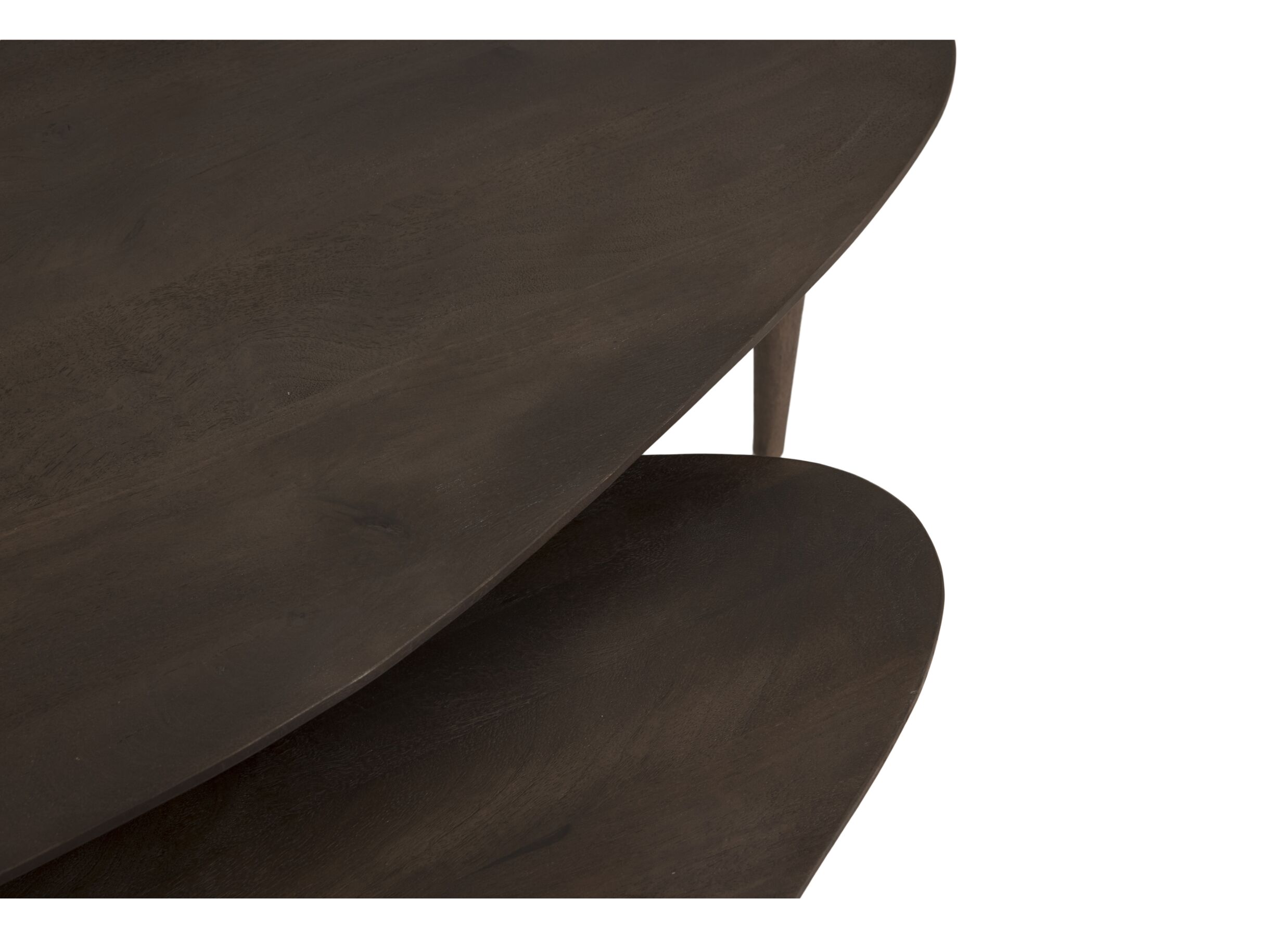 Detail - Table basse Ginger 100x64/69x49cm - manguier massif - naturel - lot de 2