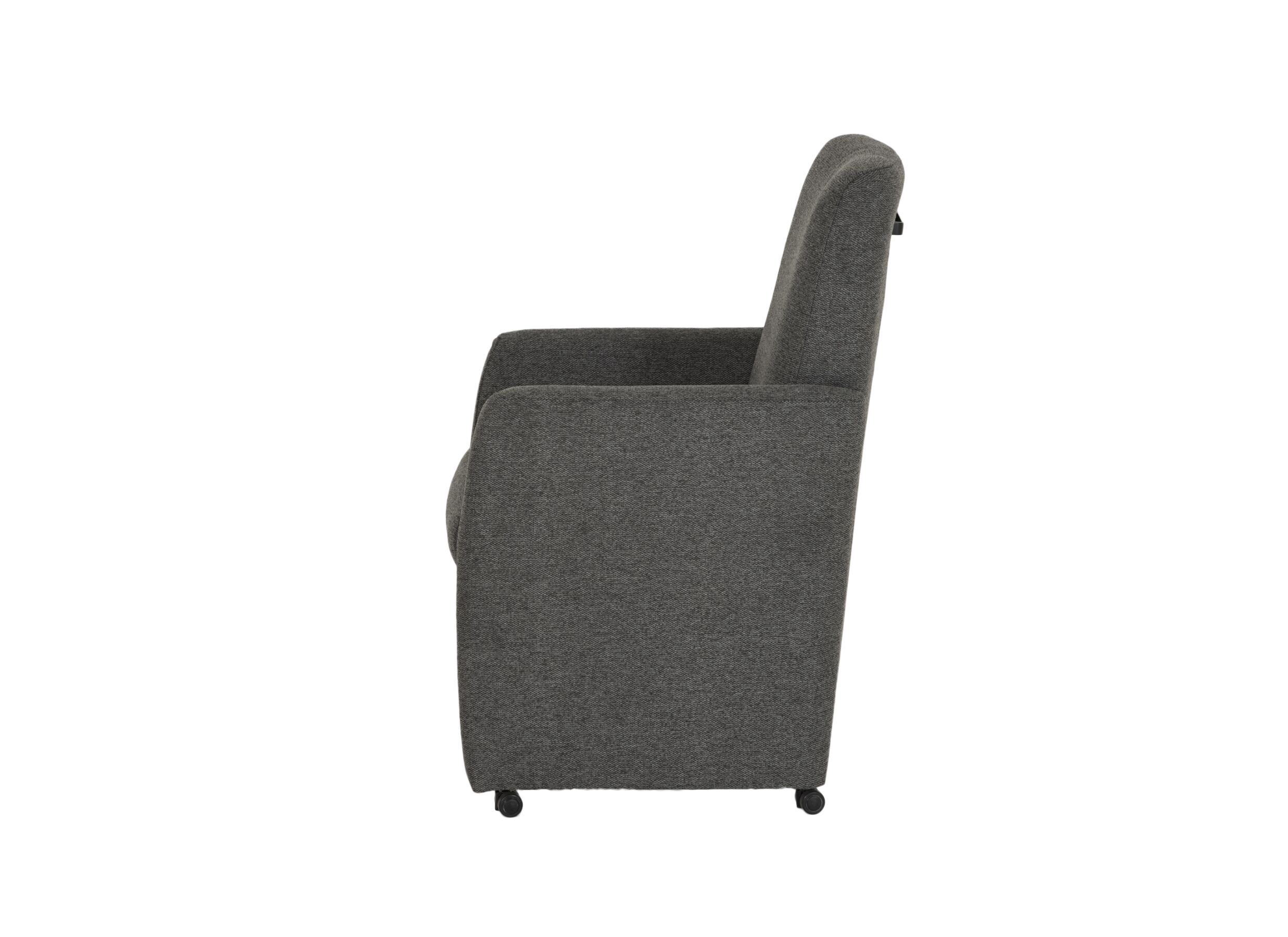 Aperçu - Chaise Aragon 60x70x100cm - tissu - anthracite