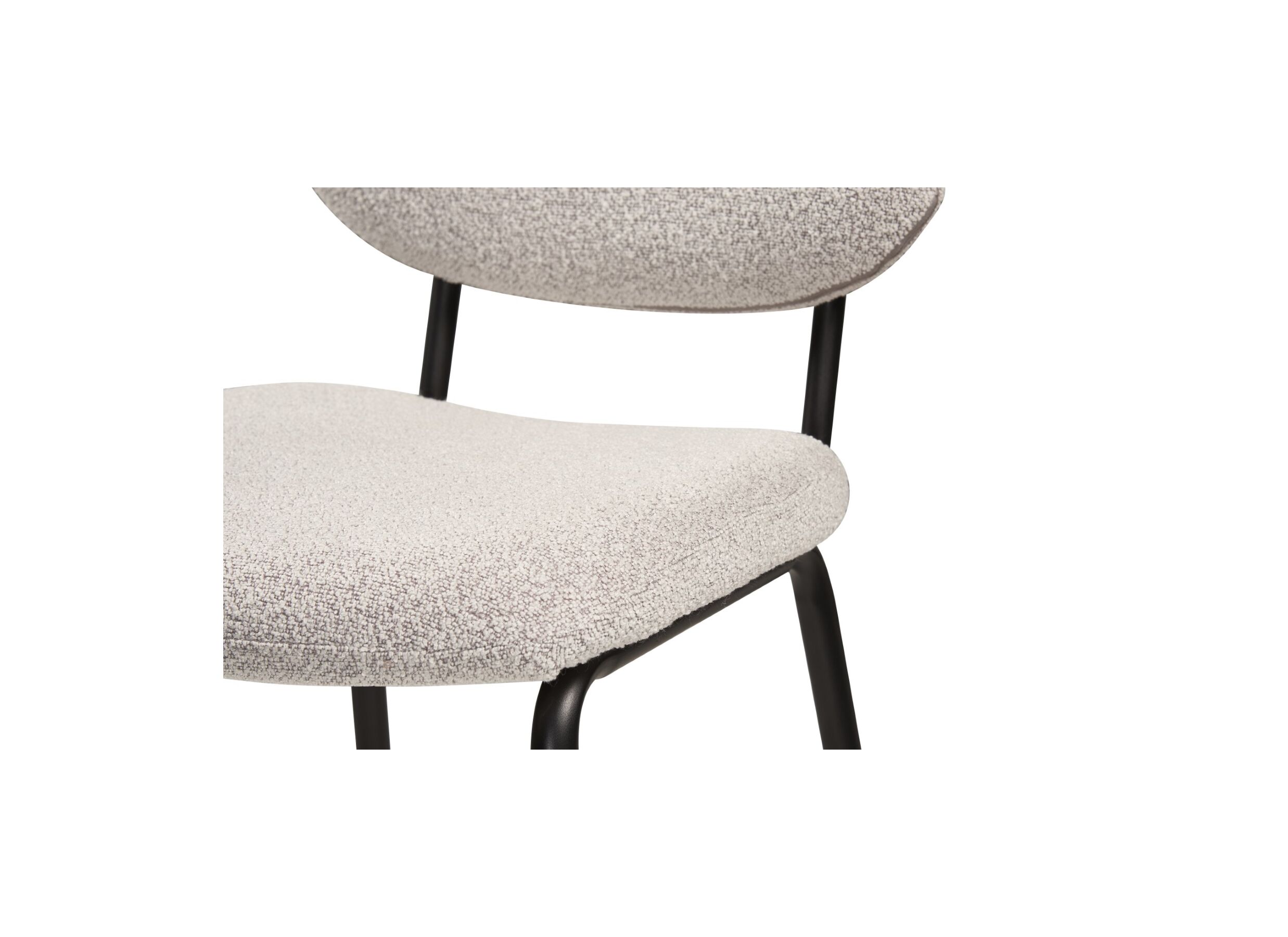 Chaise Mento 80x47x49cm - tissu - gris