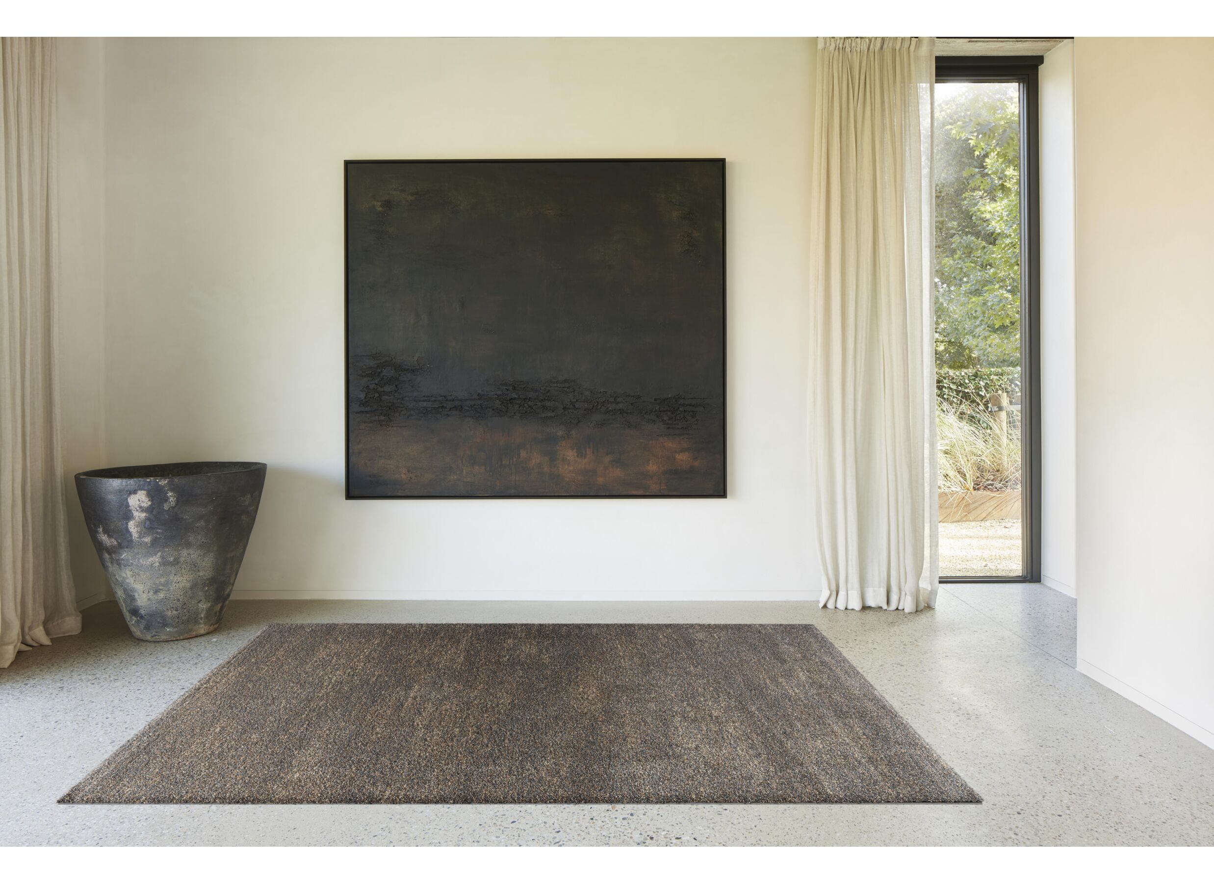 Sfeerfoto - Tapijt Medusa 240x300cm - polyester - grijs/bruin