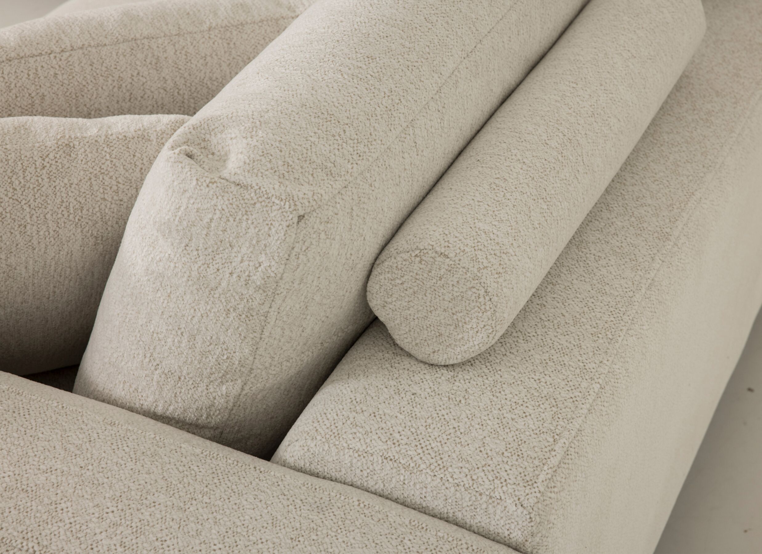 Detailfoto - Hoeksalon Celaya 298x223cm - chenille - ecru