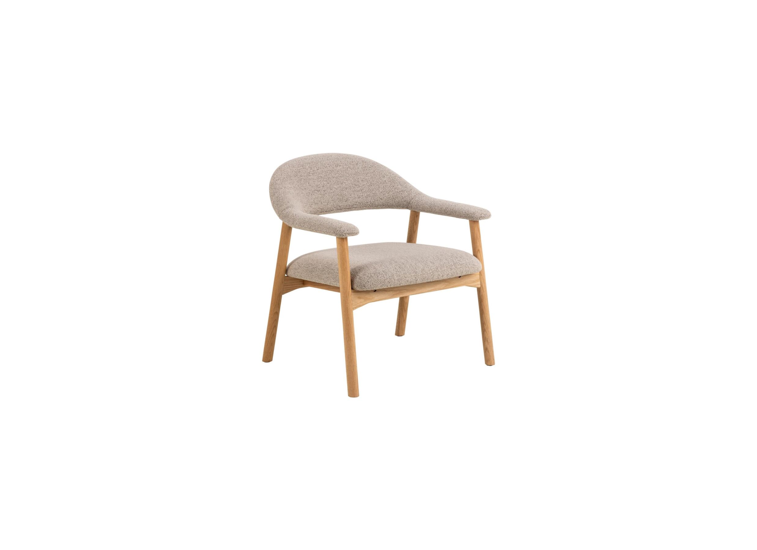 Fauteuil 70x70 - Fauteuil 70x70,5x76cm - tissu/chêne huilé - beige/naturel