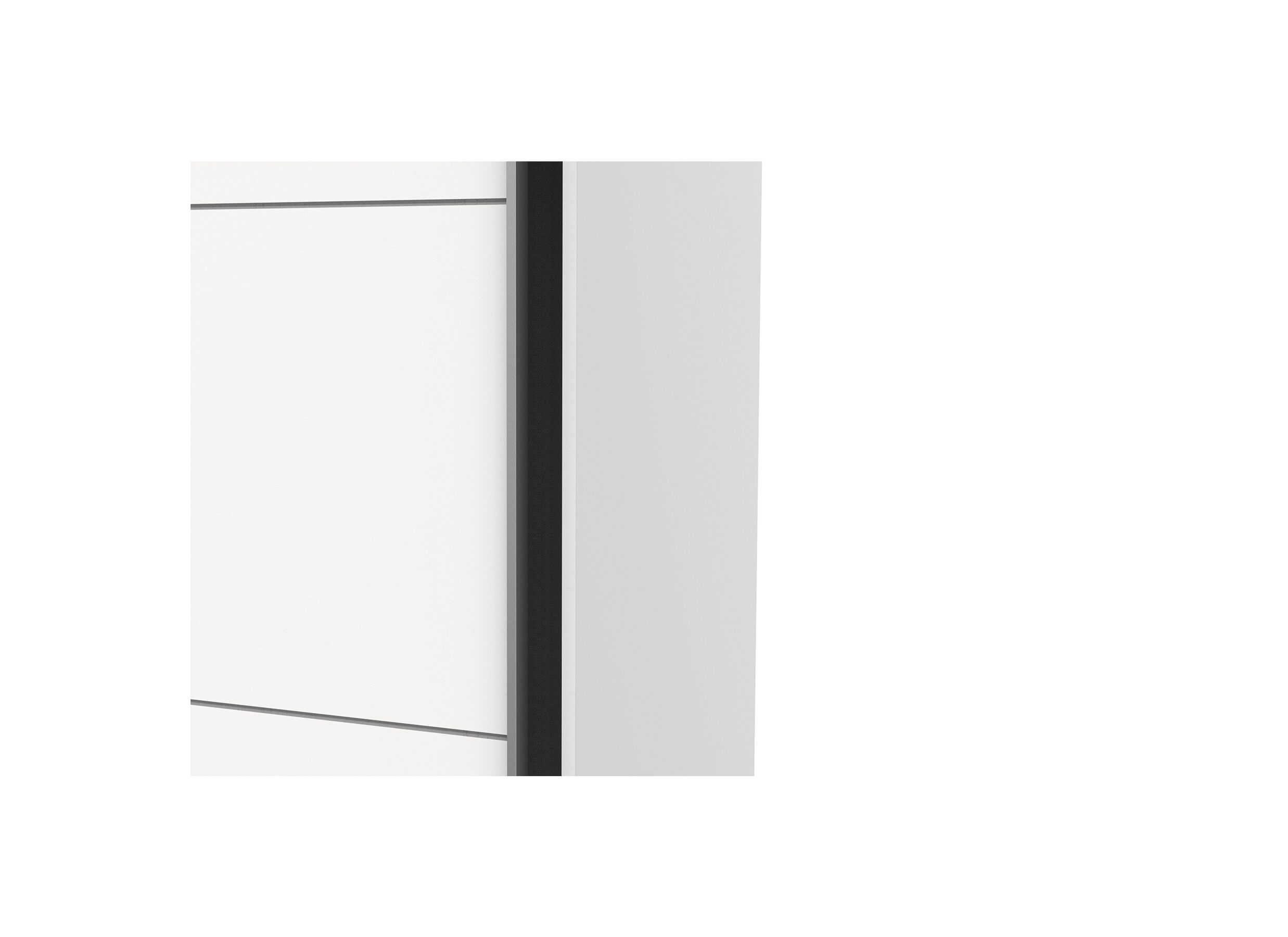 Armoire à portes coulissantes Ghost 148cm - décor - blanc
