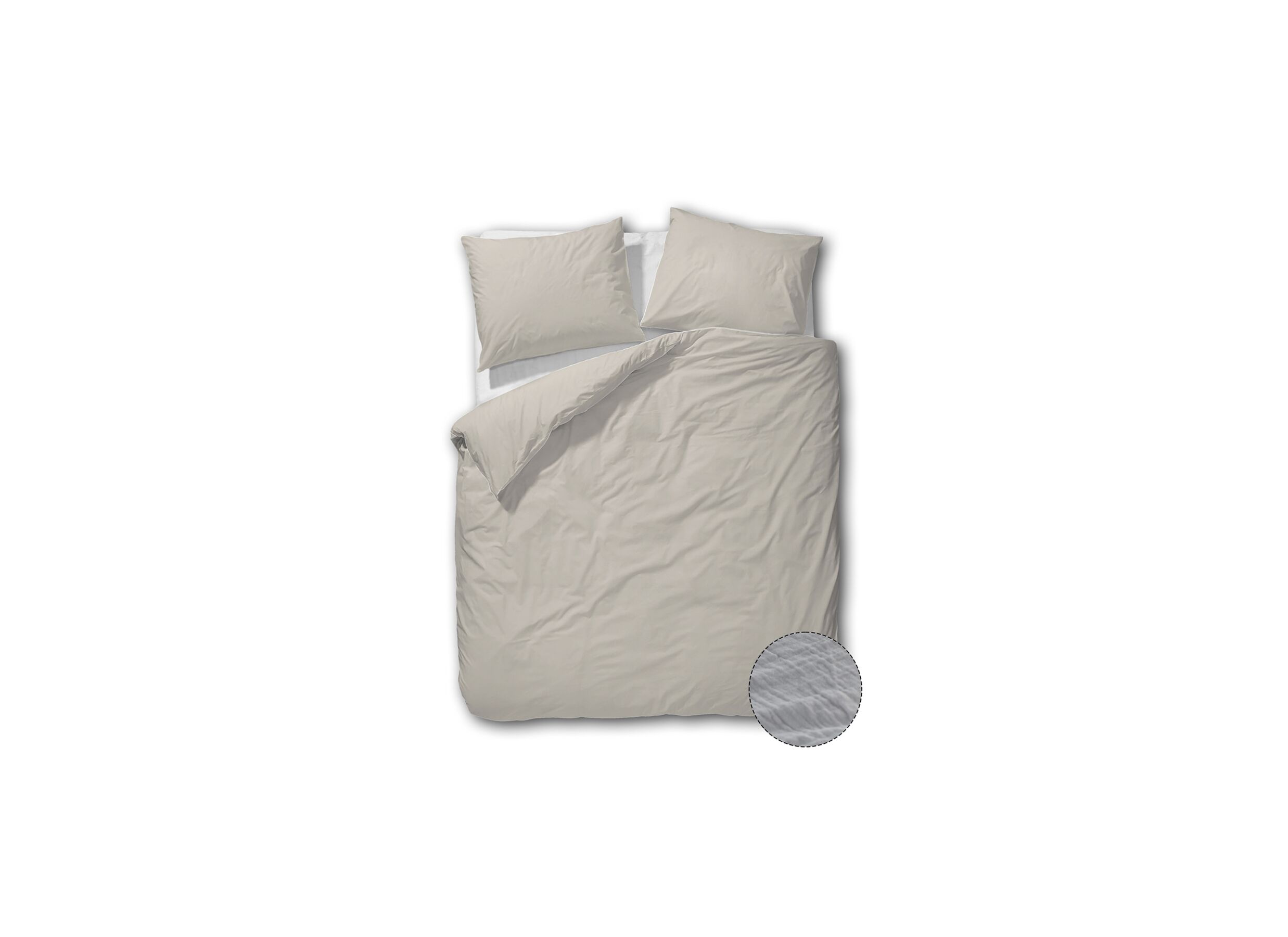 Housse de couette 140x200/220 coton tétra - Housse de couette 140x200/220 - tétra coton - greige