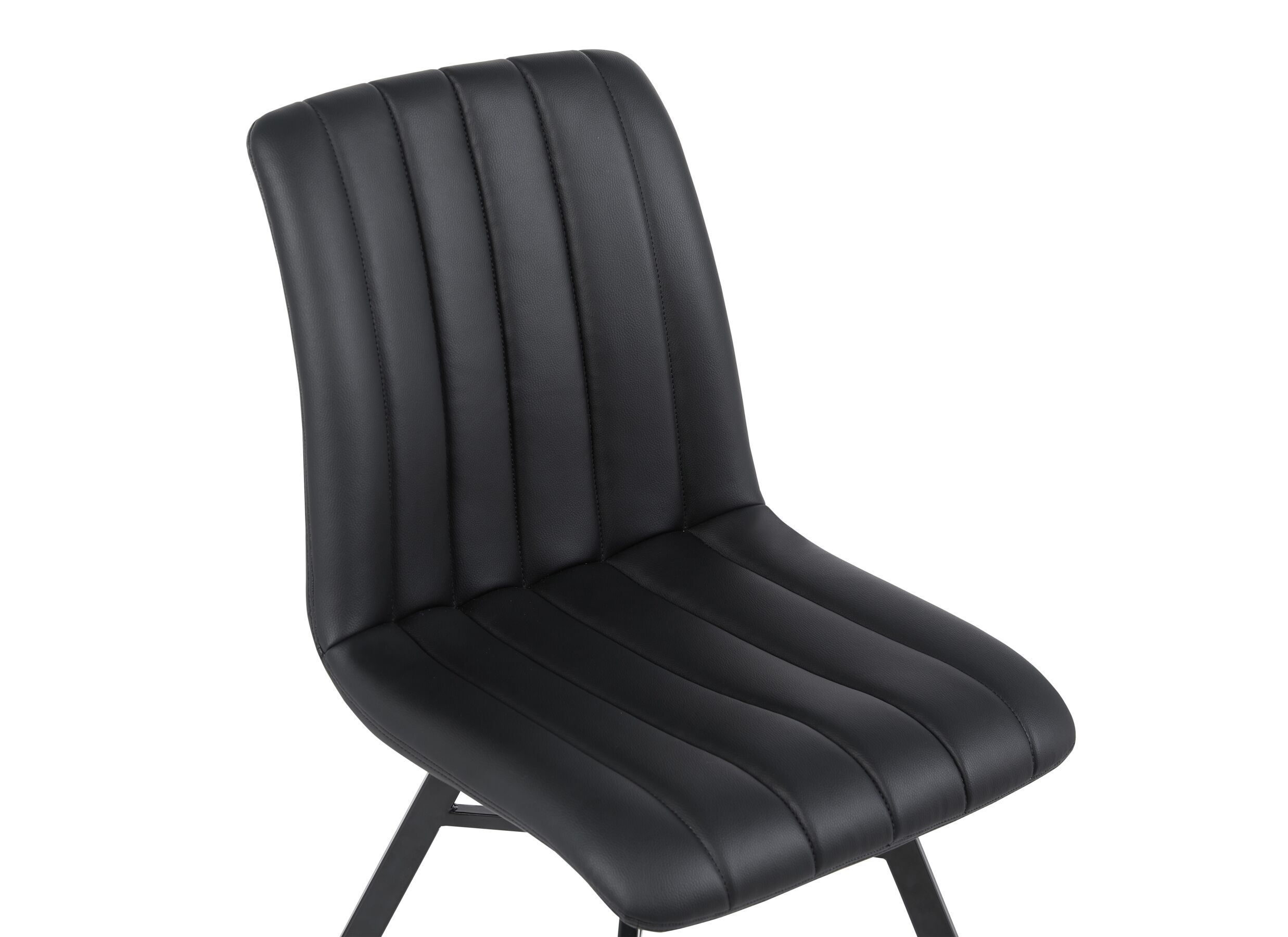 Detail - Chaise Gorgo 58x51x86cm - similicuir - noir