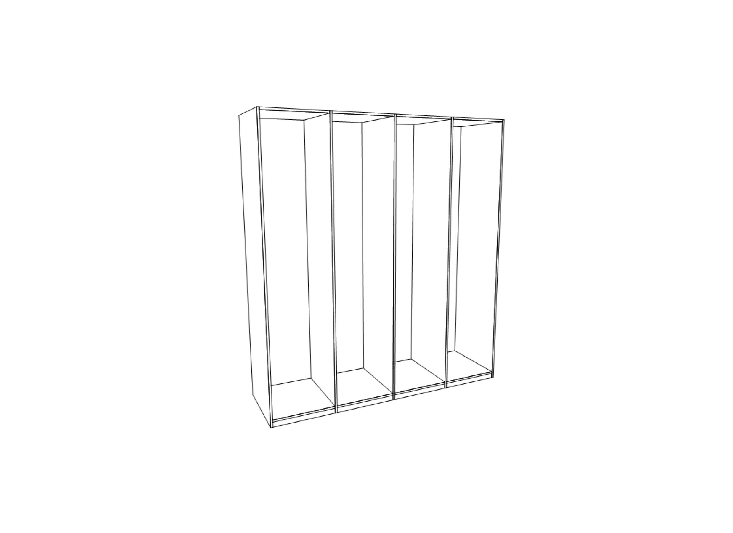 Kleerkast Holmes 200cm - MDF - eik