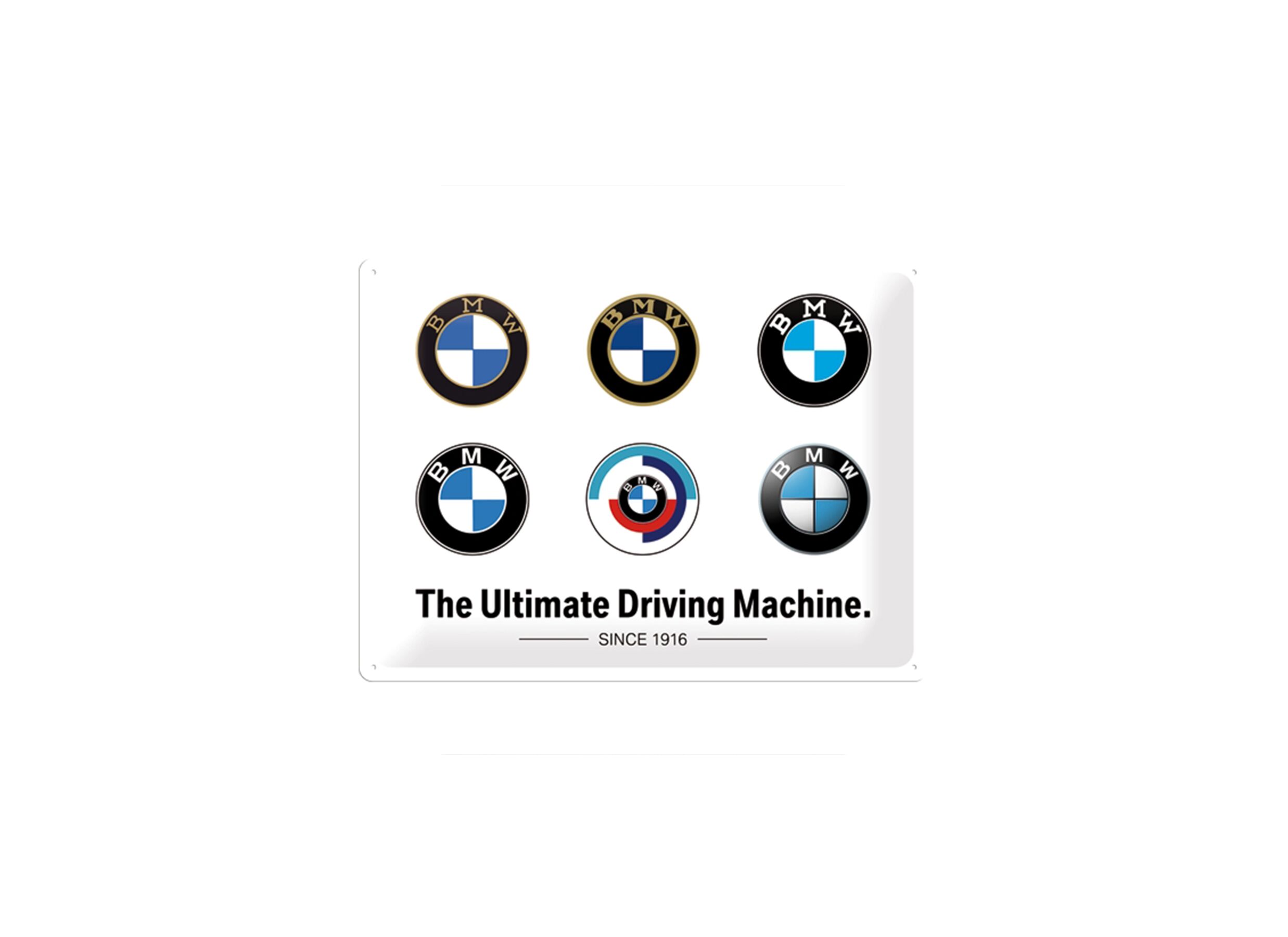 Plakkaat BMW 40x30cm - metaal - multicolor