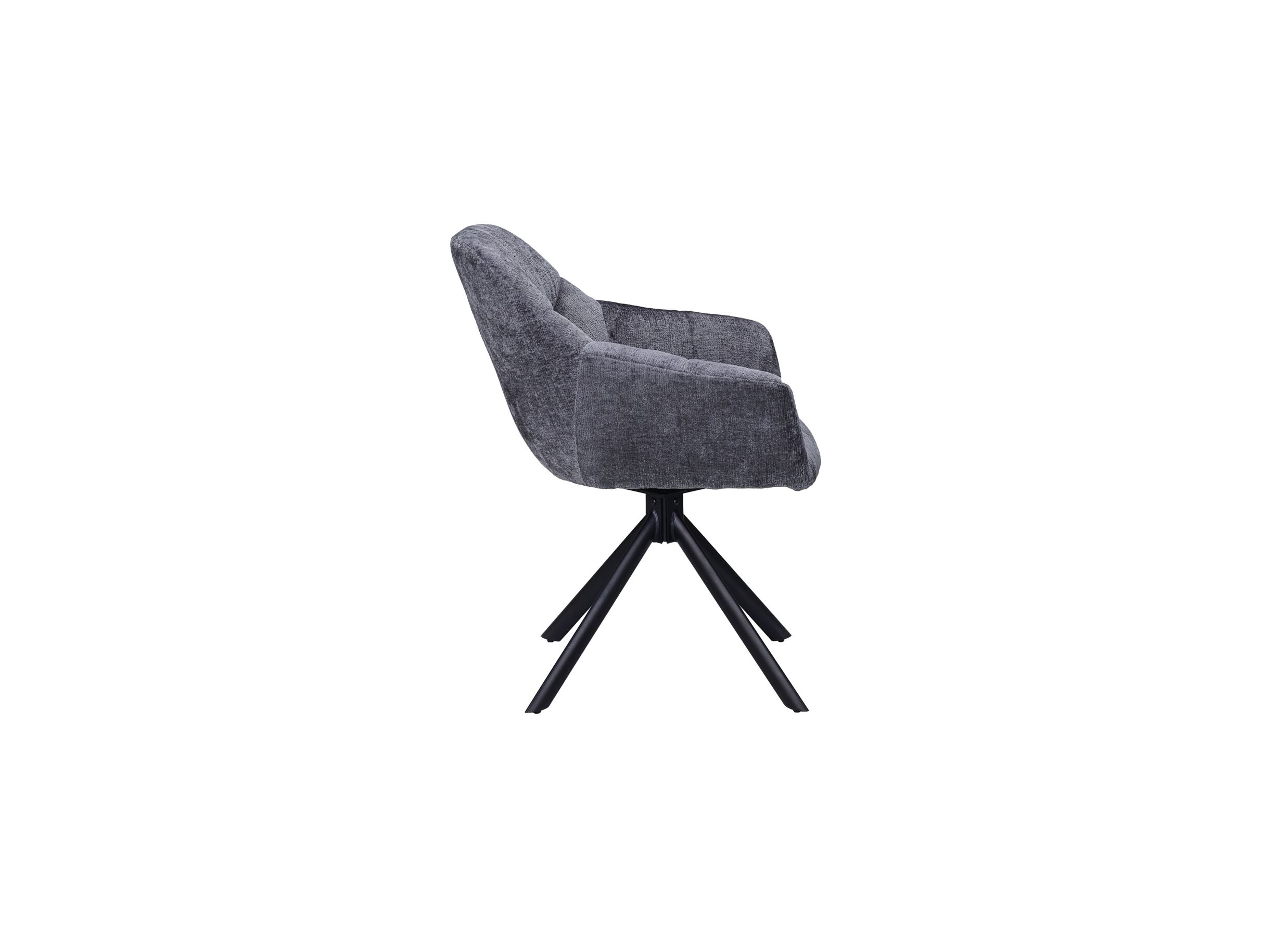 Draaistoel Gatsby 65x66x83cm - stof - donkergrijs