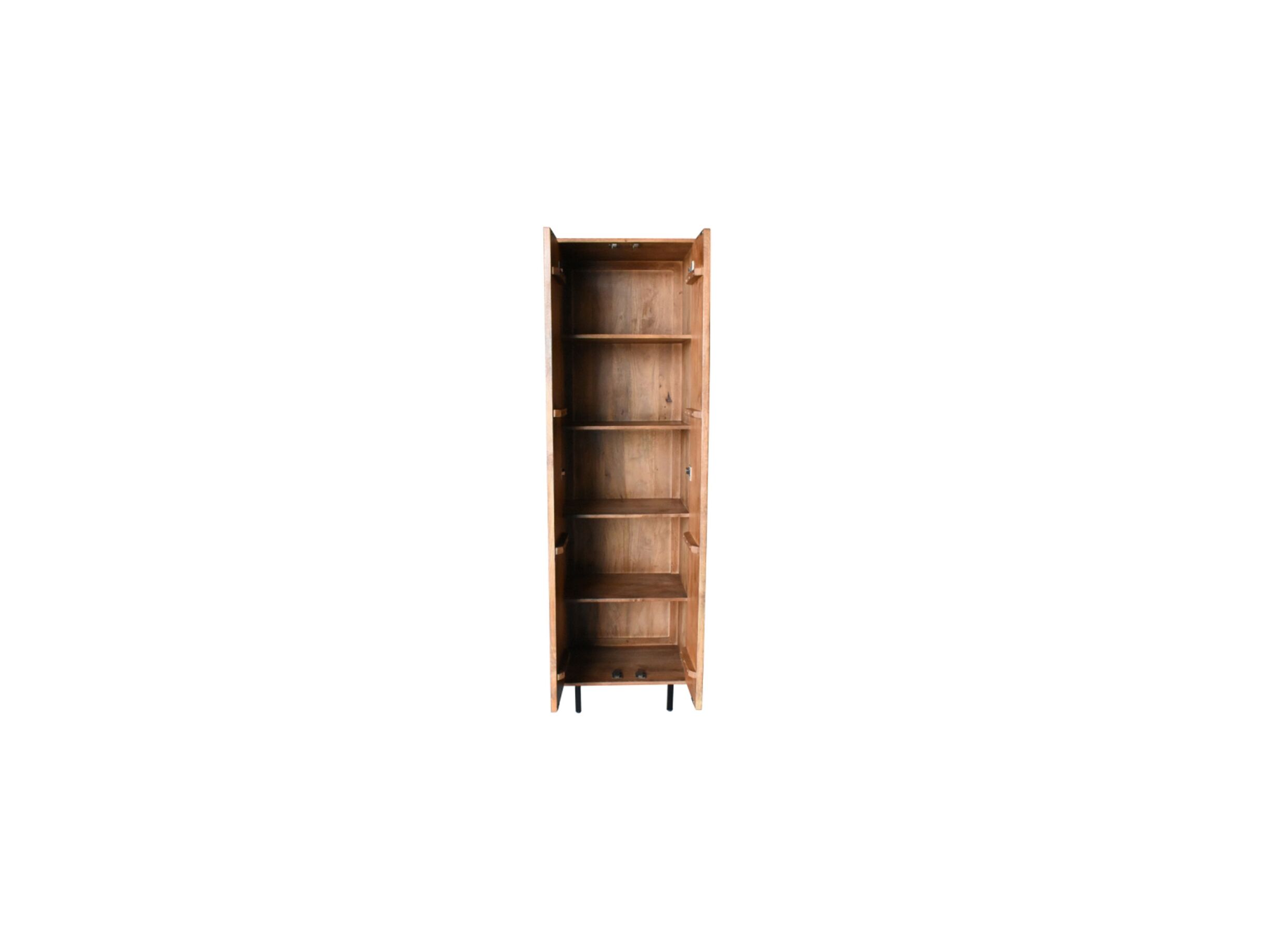 Overzichtsfoto - Kast Angkor 80x42x210cm - mango massief - naturel