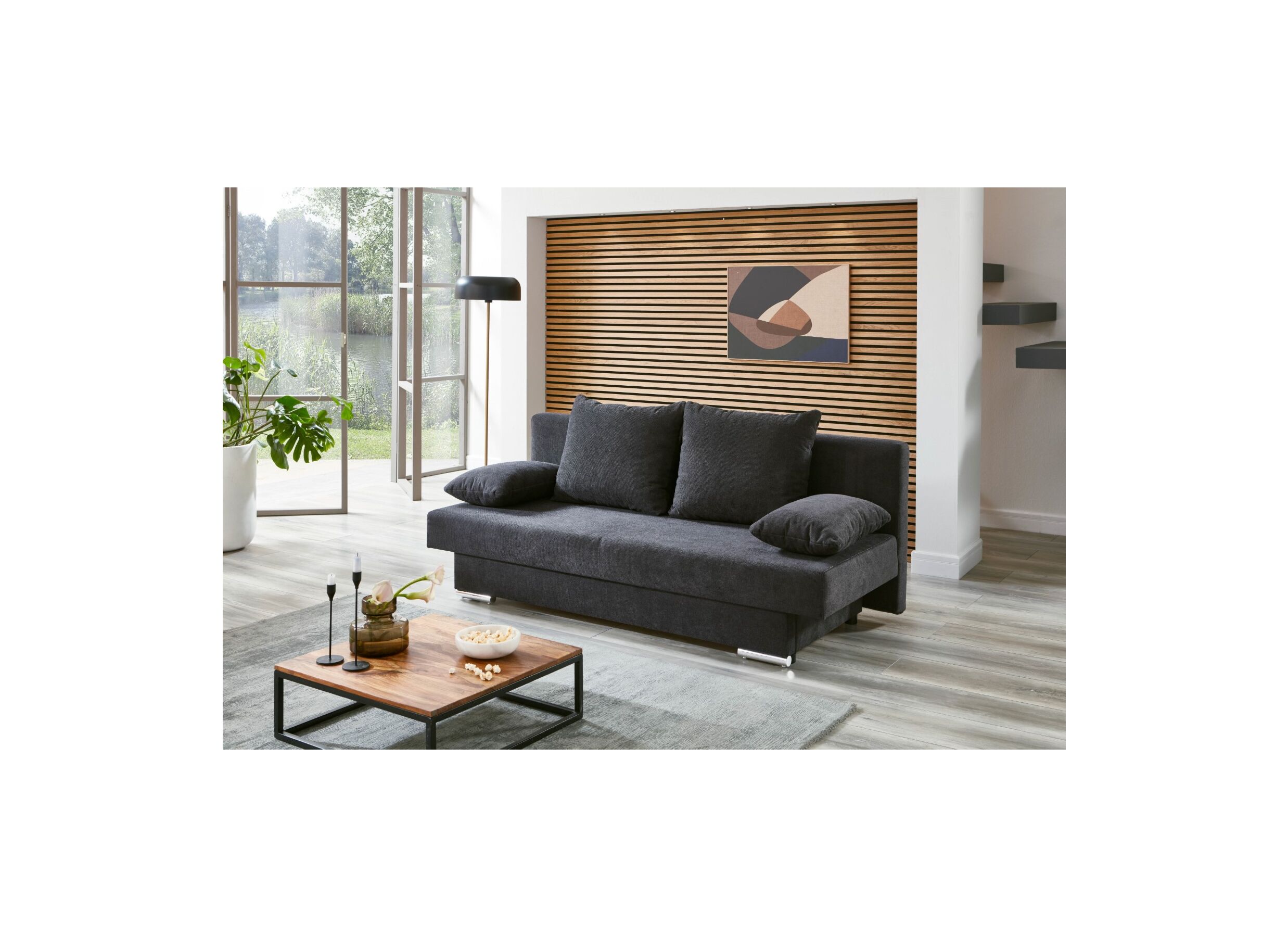Zetelbed Grenoble 2 persoons stof antraciet