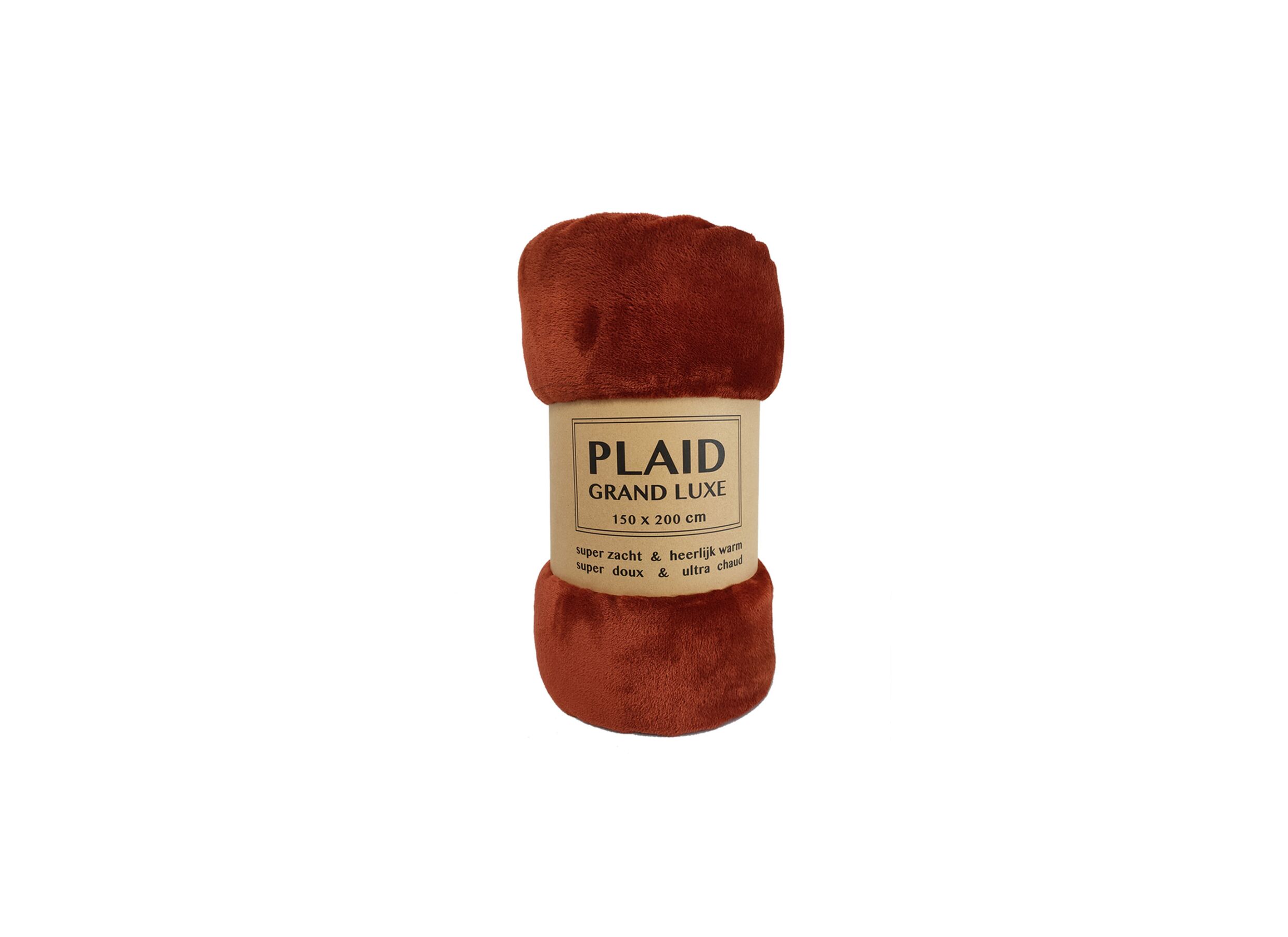 Plaid 130x160cm microfibre terracotta - Plaid 130x160cm microfibre terracotta