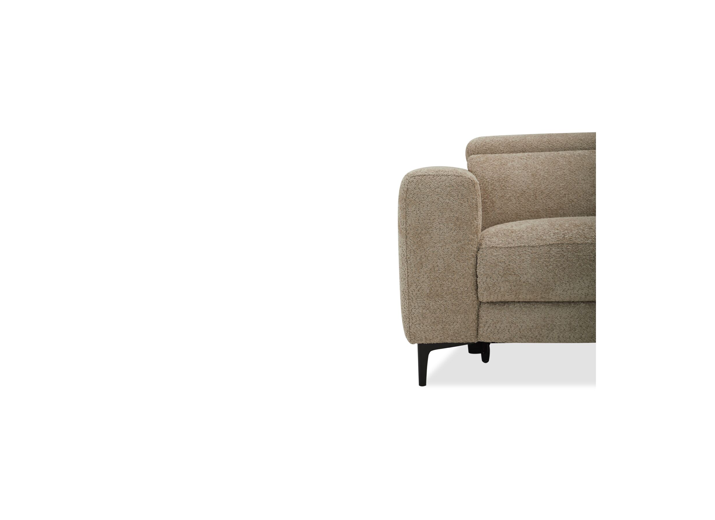 Detailfoto - Hoeksalon Cine 277x168cm - stof - taupe met relax