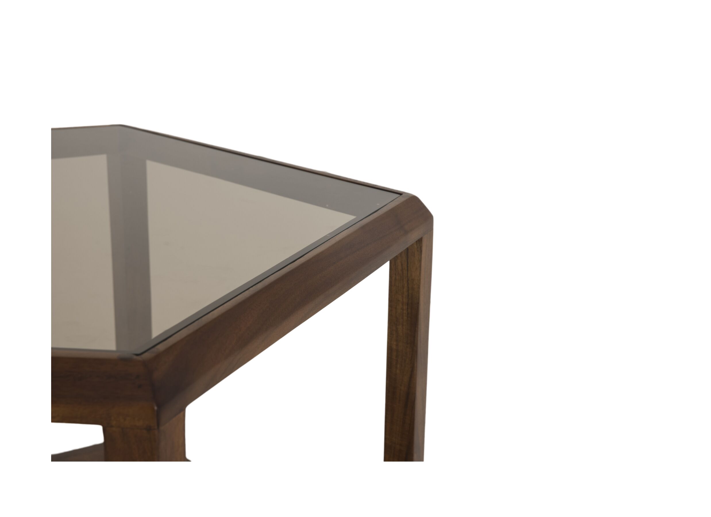 Detail - Table basse Pentagon 80,5x80,5x50cm - acacia massif - naturel