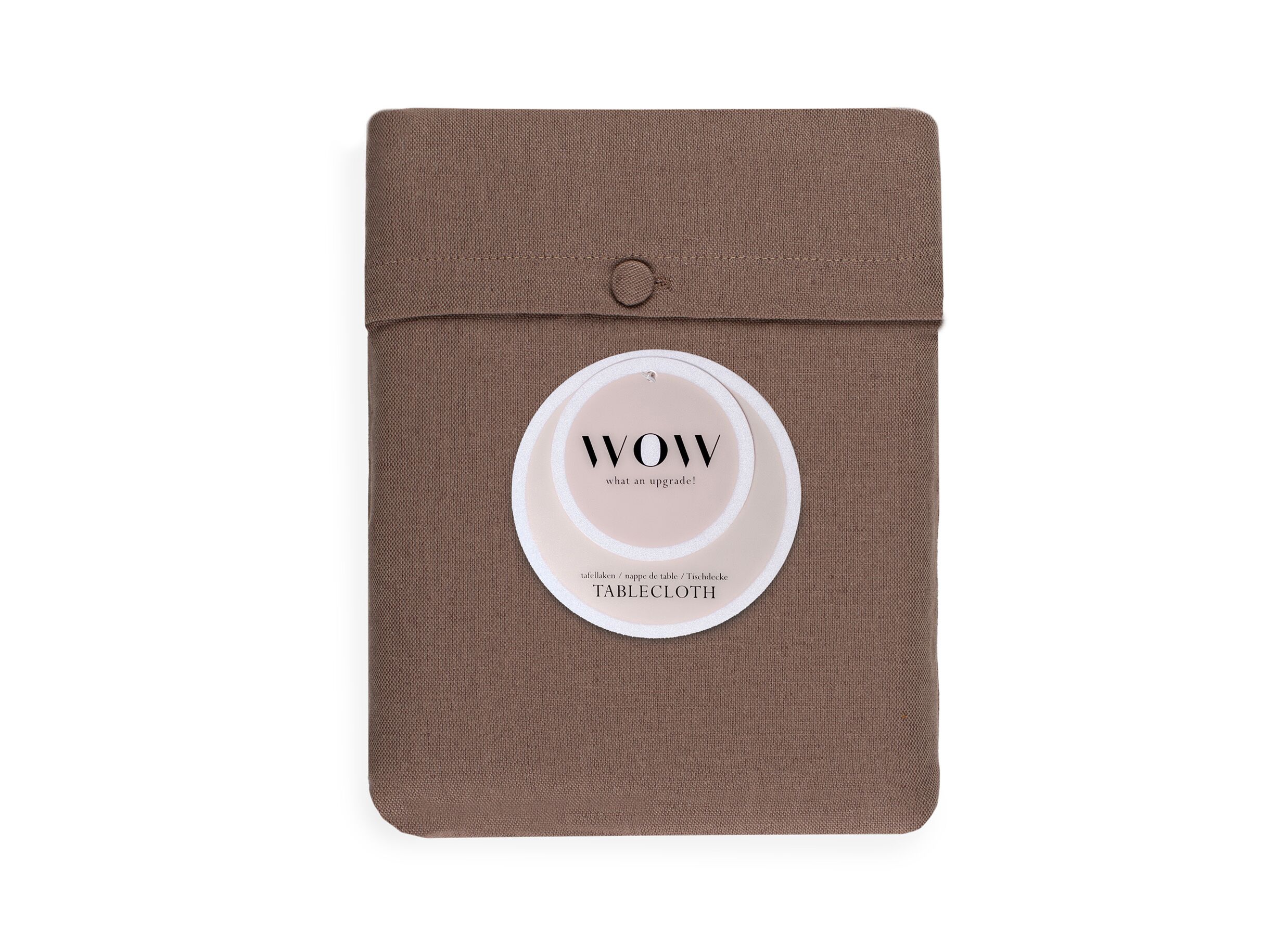 Tafelkleed WOW Essence Sable 2pc 150x300cm - katoen & linnen - bruin - Nappe WOW Essence Sable 2pc 150x300cm - coton & lin - marron
