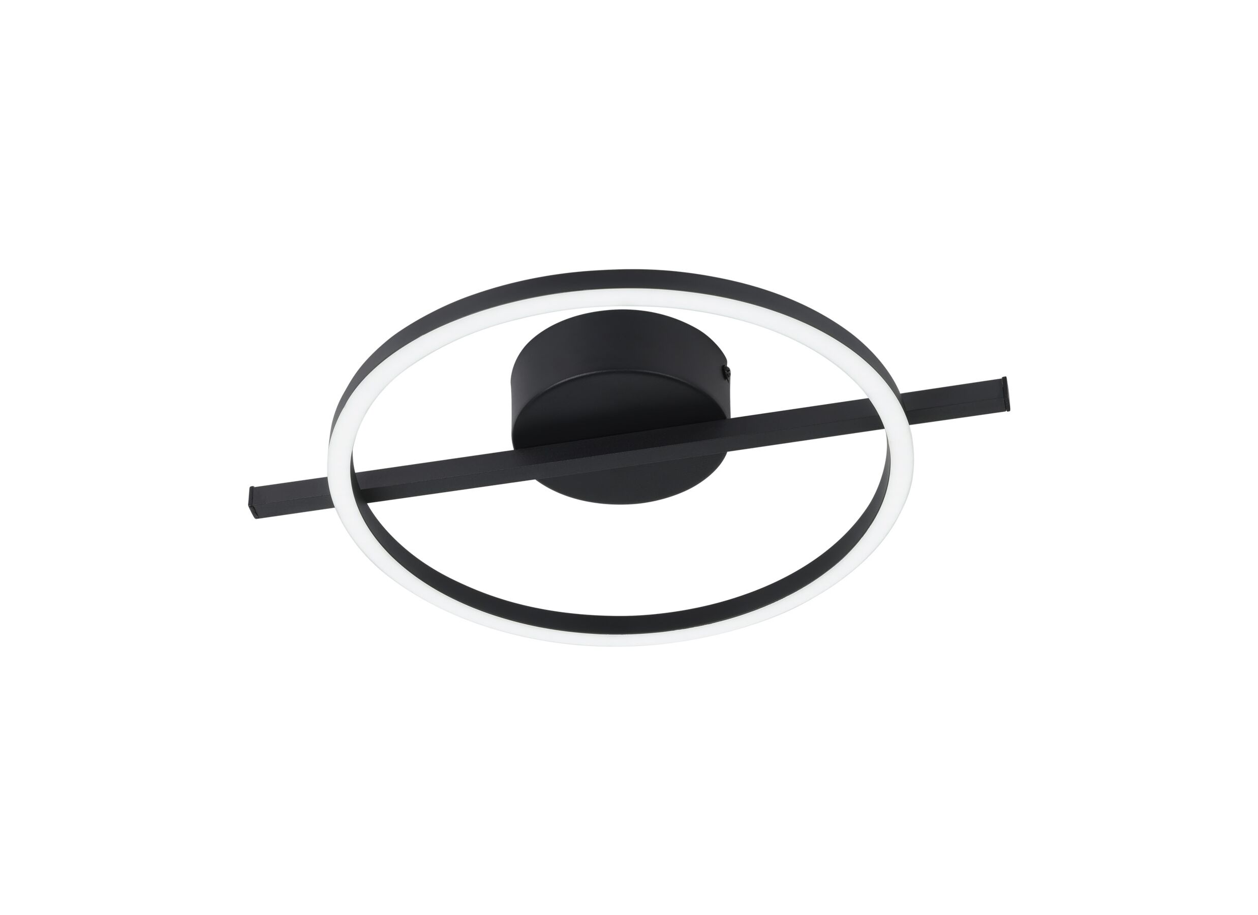 Plafondlamp Amandolo 40x30cm 17W LED aluminium zwart - Plafondlamp Amandolo 40x30cm 17W LED aluminium zwart