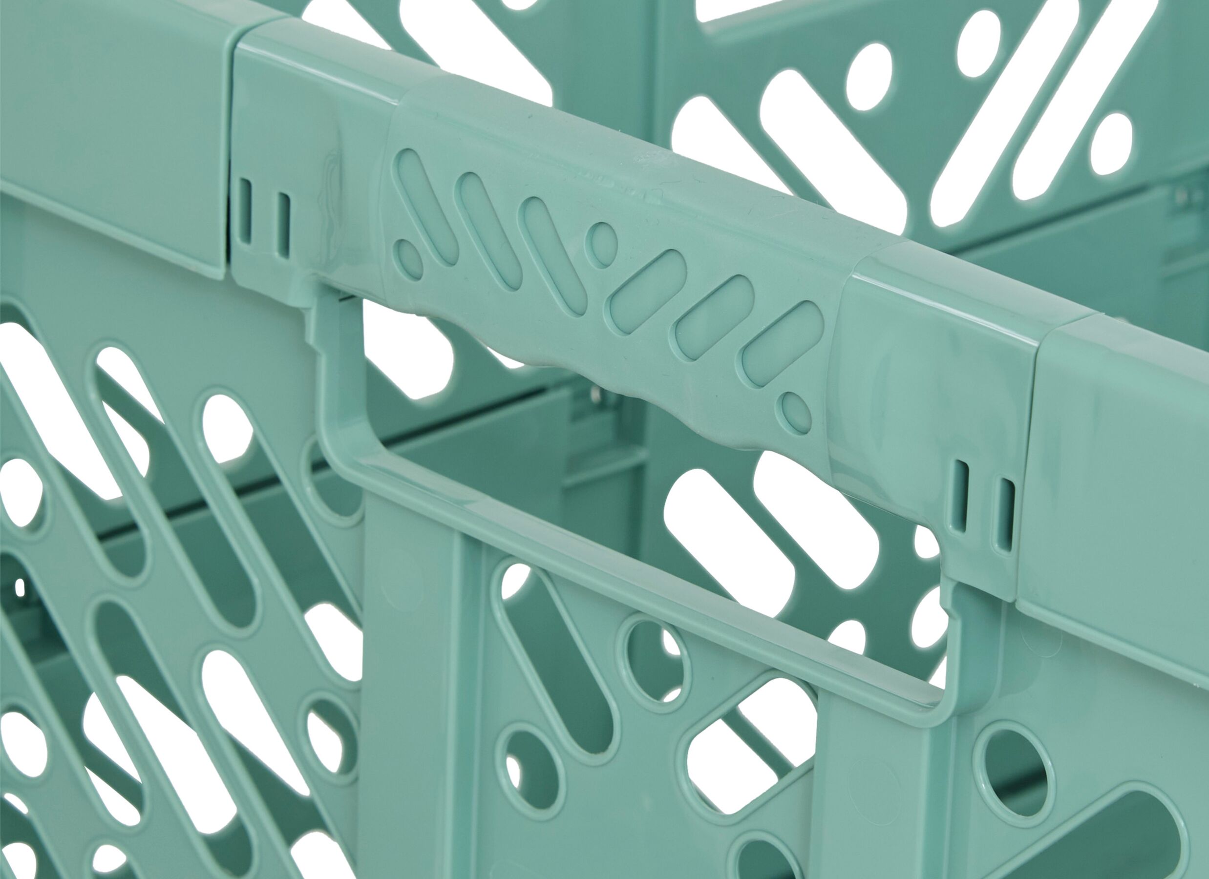 Detailfoto - Plooibox 53x27,5x37cm - kunststof - blauw & groen