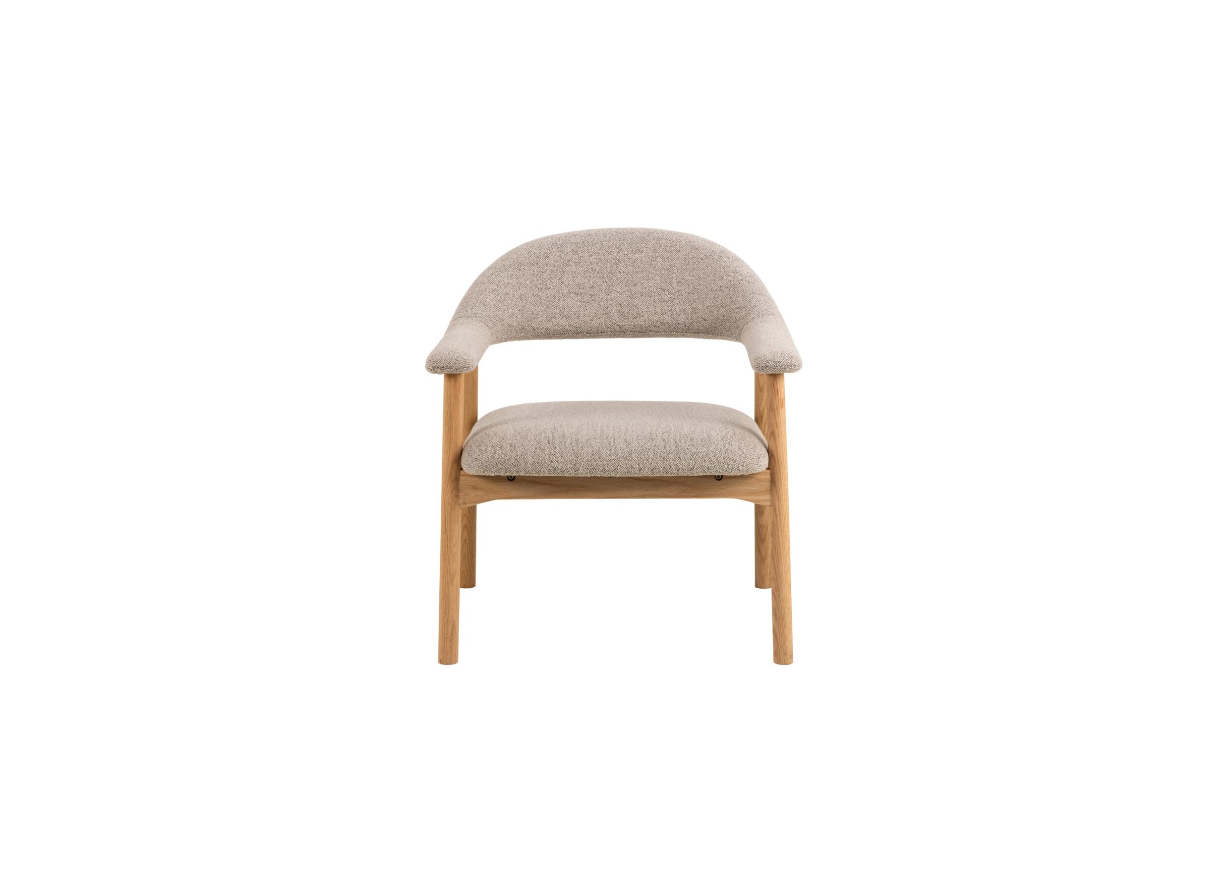 Aperçu - Fauteuil 70x70,5x76cm - tissu/chêne huilé - beige/naturel