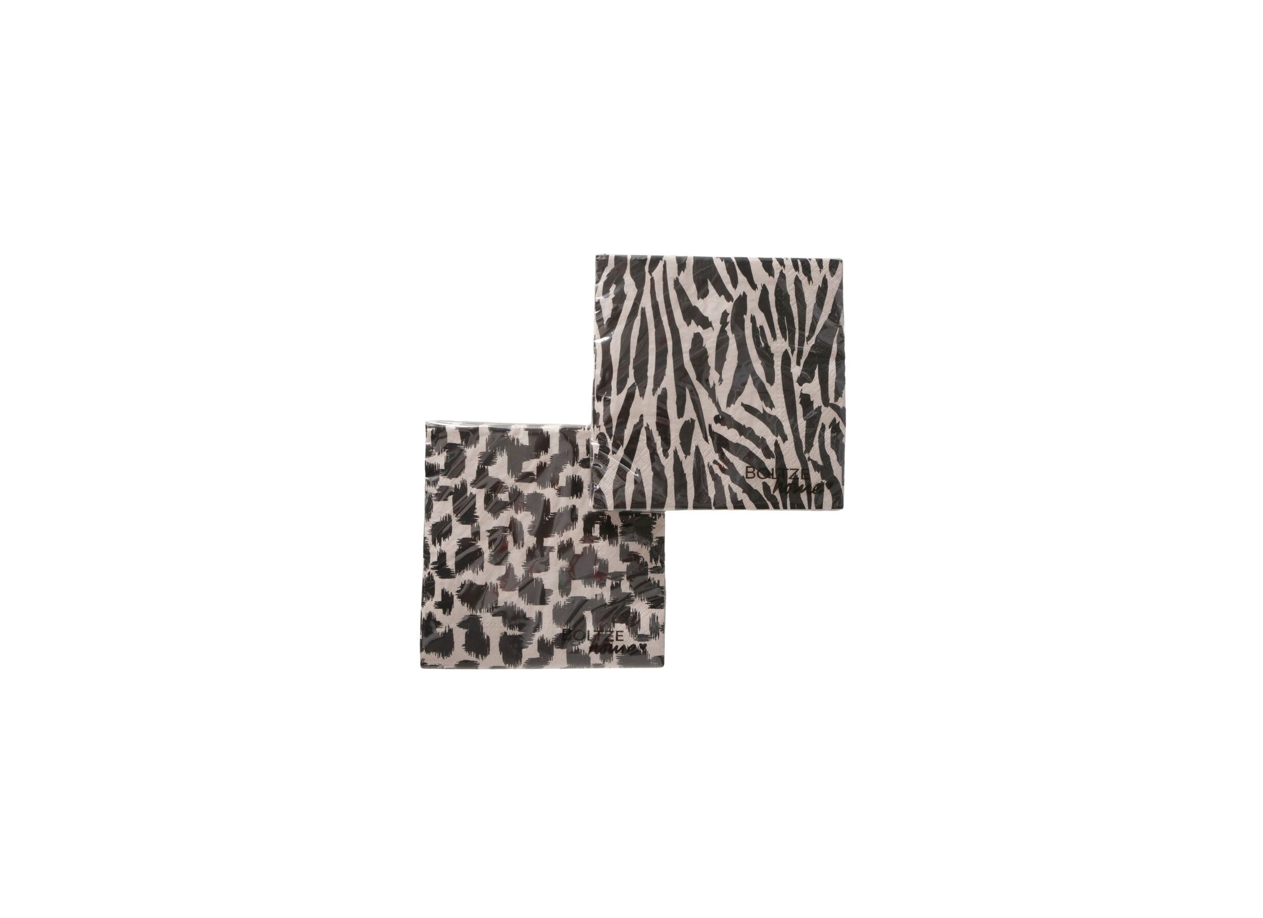 Serviette Thato 16 - Serviette Thato 16,5x16,5cm - papier - beige/noir 20 pièces
