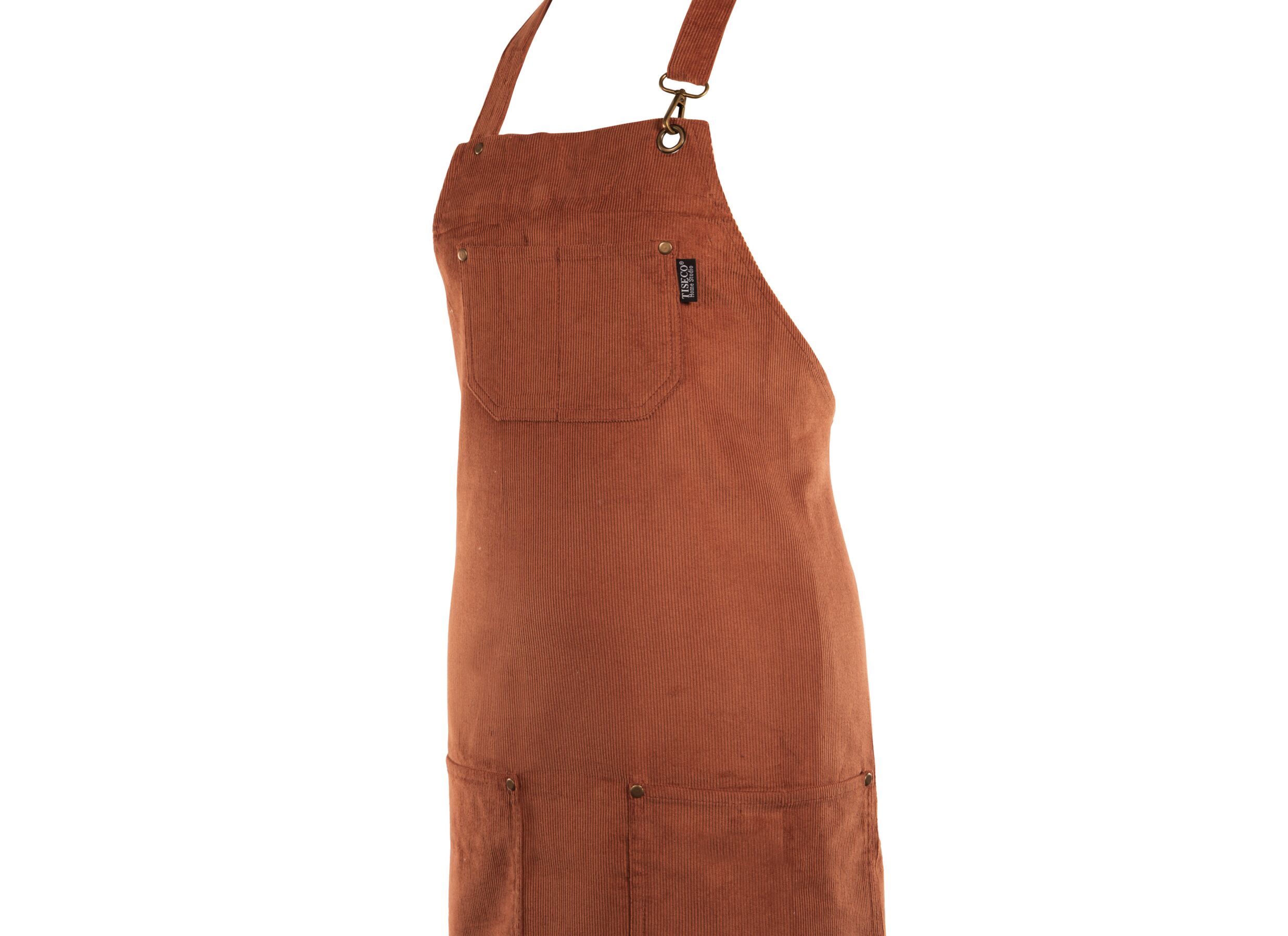 Detailfoto - Keukenschort Velmar 70x85cm - katoen & polyester - cognac