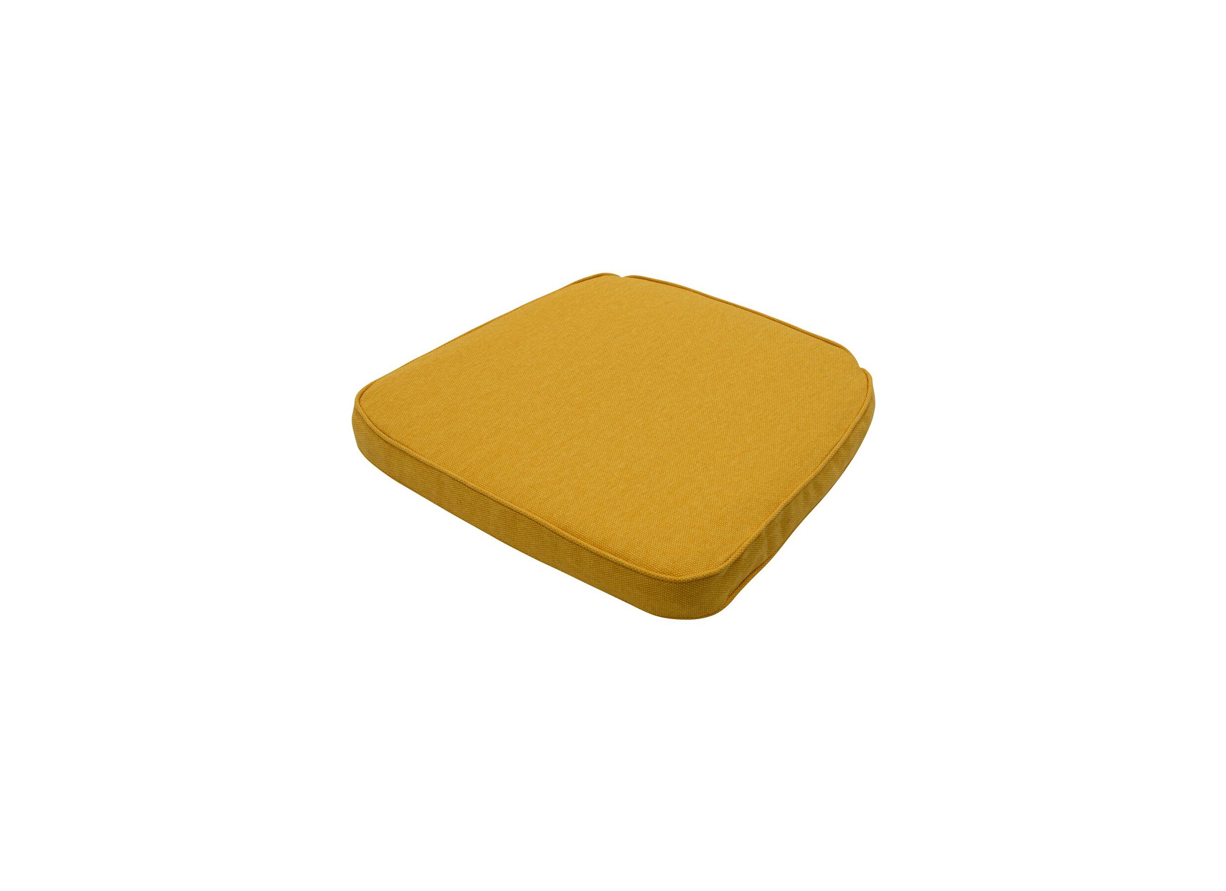 Coussin d'assise Wicker 48x46cm jaune - Coussin d'assise Wicker 48x46cm jaune