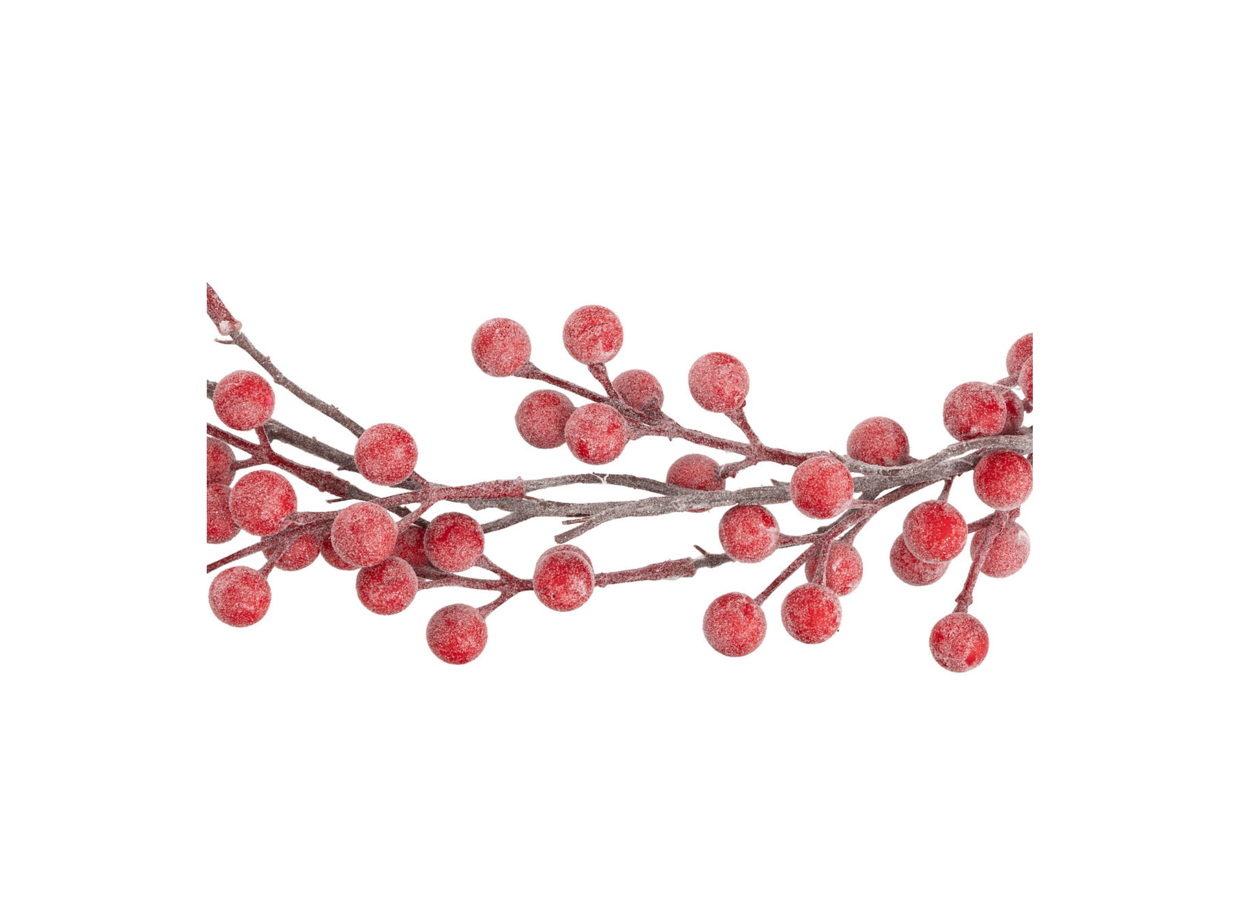 Detail - Décoration de Noël Baies rouges 190cm