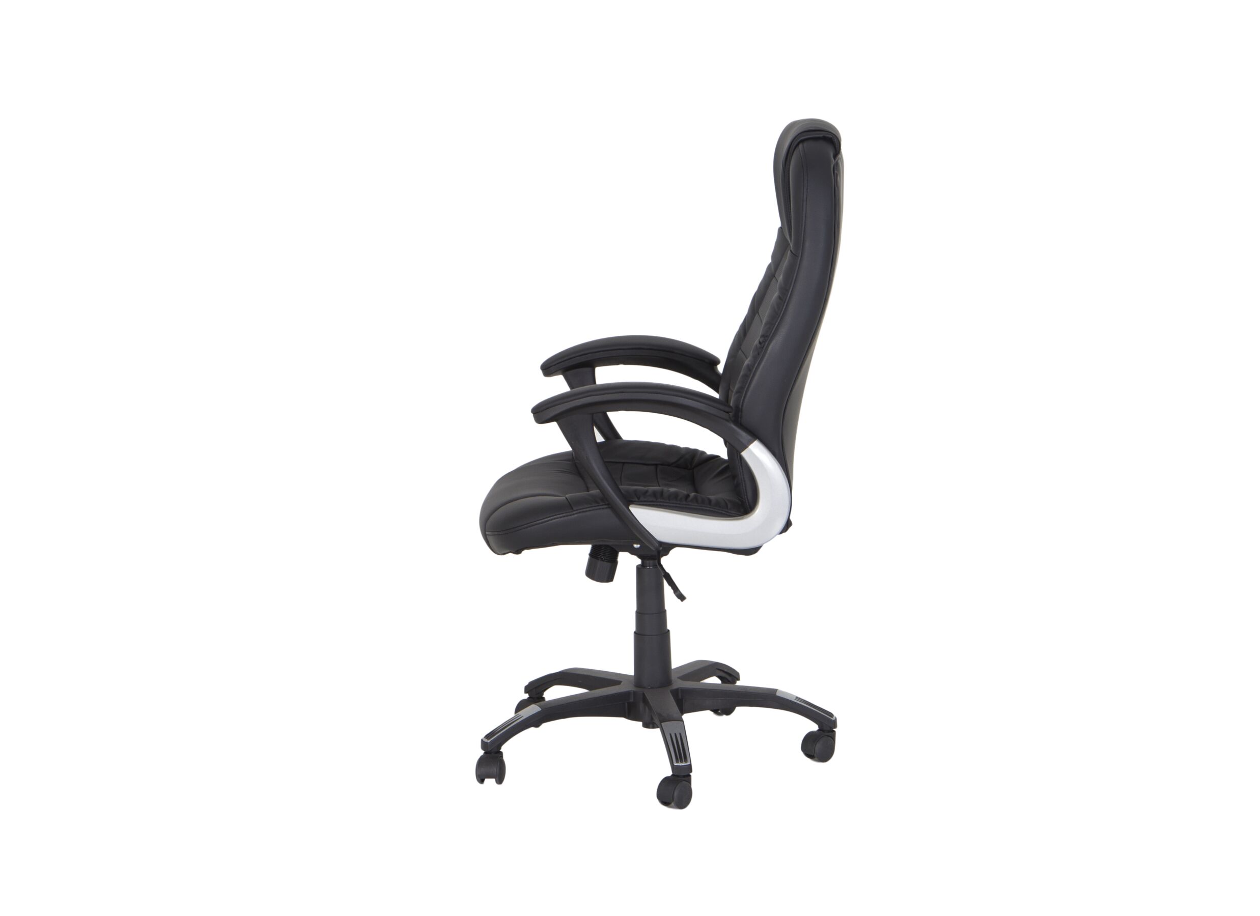 Chaise de bureau Gaga 68x68x120cm - similicuir - noir