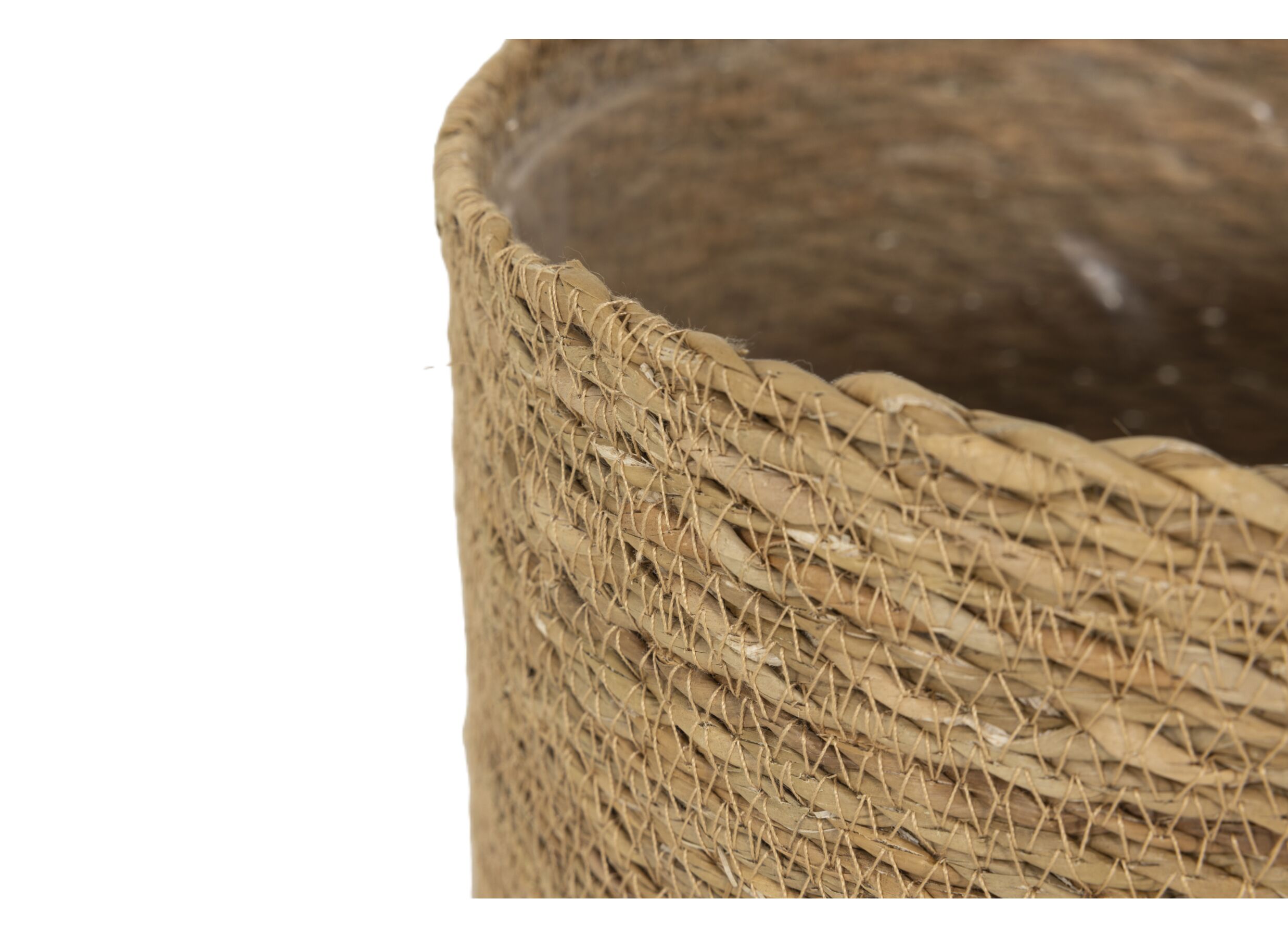 Detail - Cache-pot Sade lot de 3 - herbier marin - naturel