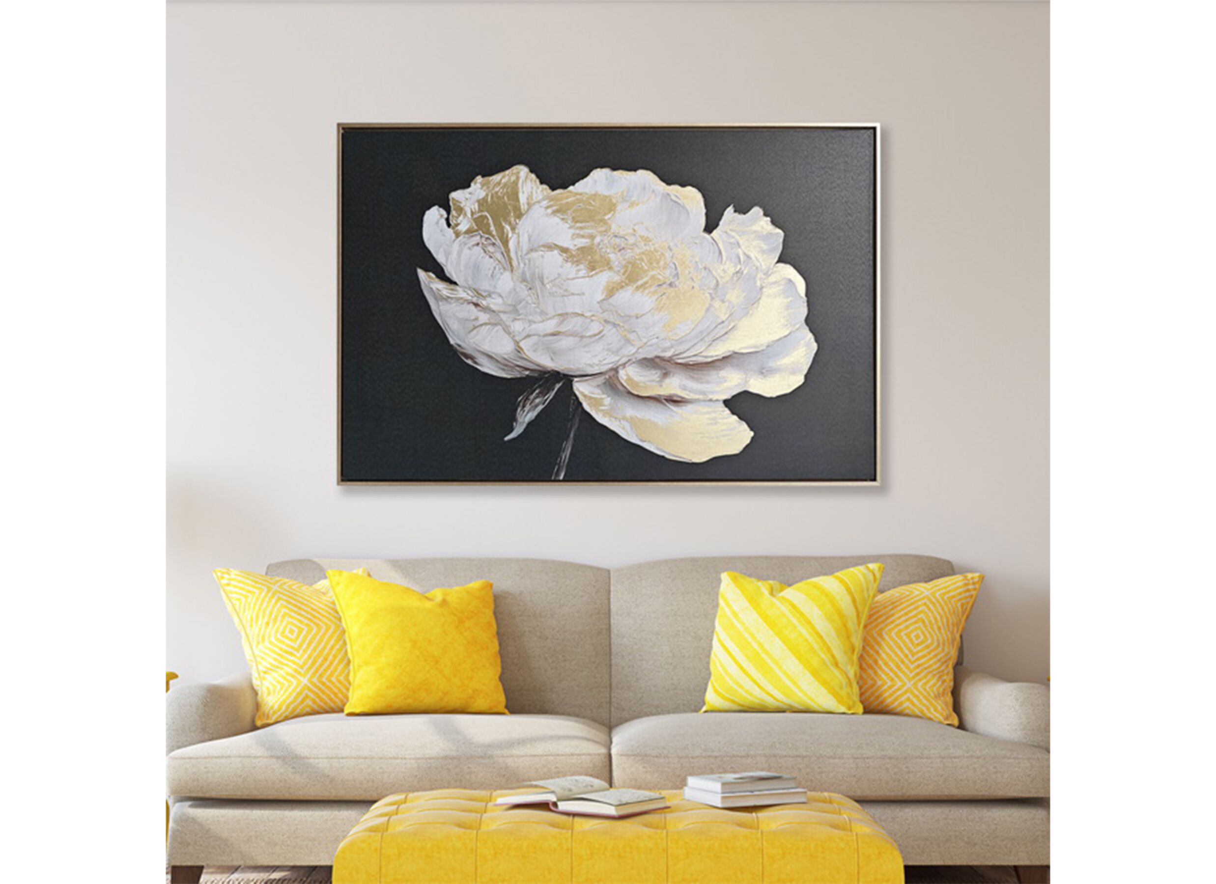 Sfeerfoto - Print op canvas White 60x90cm