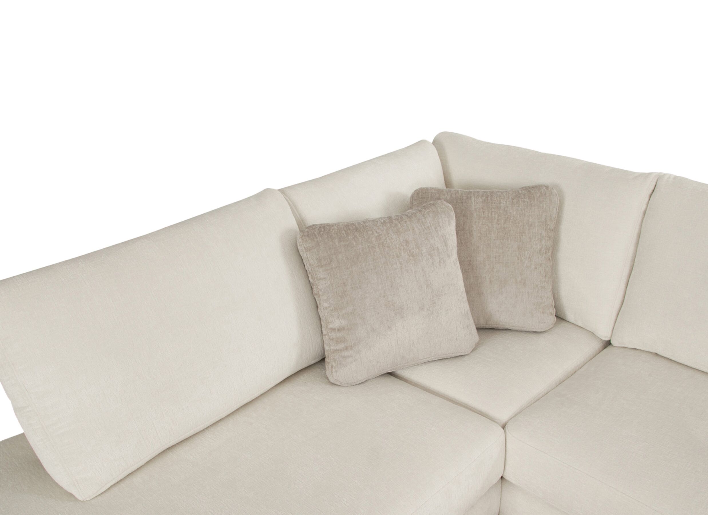 Detailfoto - Hoeksalon Izmir 378x230cm - stof - greige